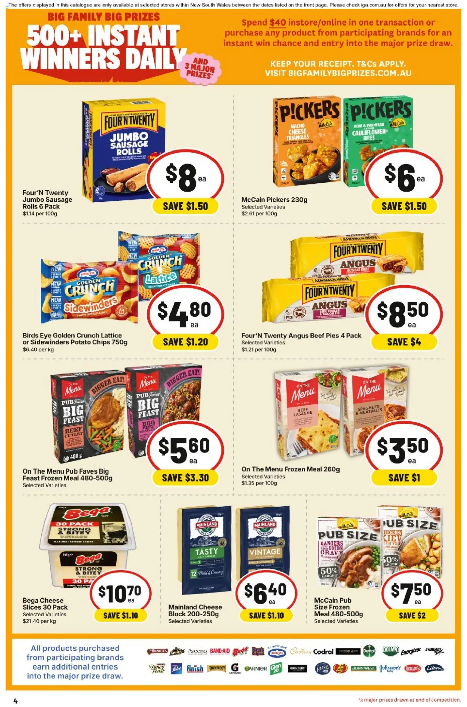 IGA catalogue - valid from 22/07/2026 | Page: 5 | Products: Cheese, Chips, Sausage, Pies