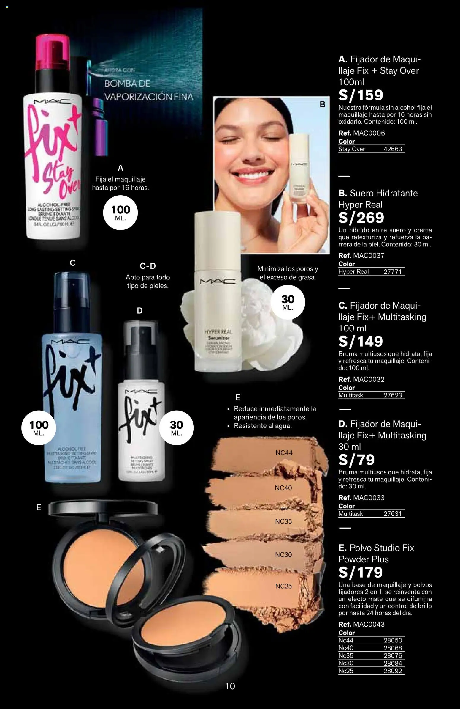 Catálogo Leonisa válido desde 25/06/2026 | Página: 10 | Productos: Crema, Maquillaje, Polvo