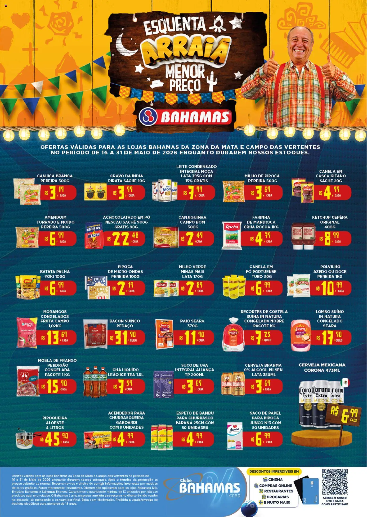Bahamas Supermercados Folheto - válido de 16.05.2026 | Página: 1 | Produtos: Pó, Milho verde, Microondas, Frango