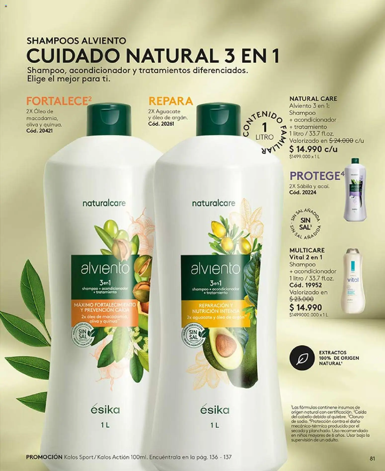 Catálogo Ésika Campaña 6 │ válido desde el 01.04.2026 | Página: 81 | Productos: Sal, Oliva, Acondicionador, Shampoo