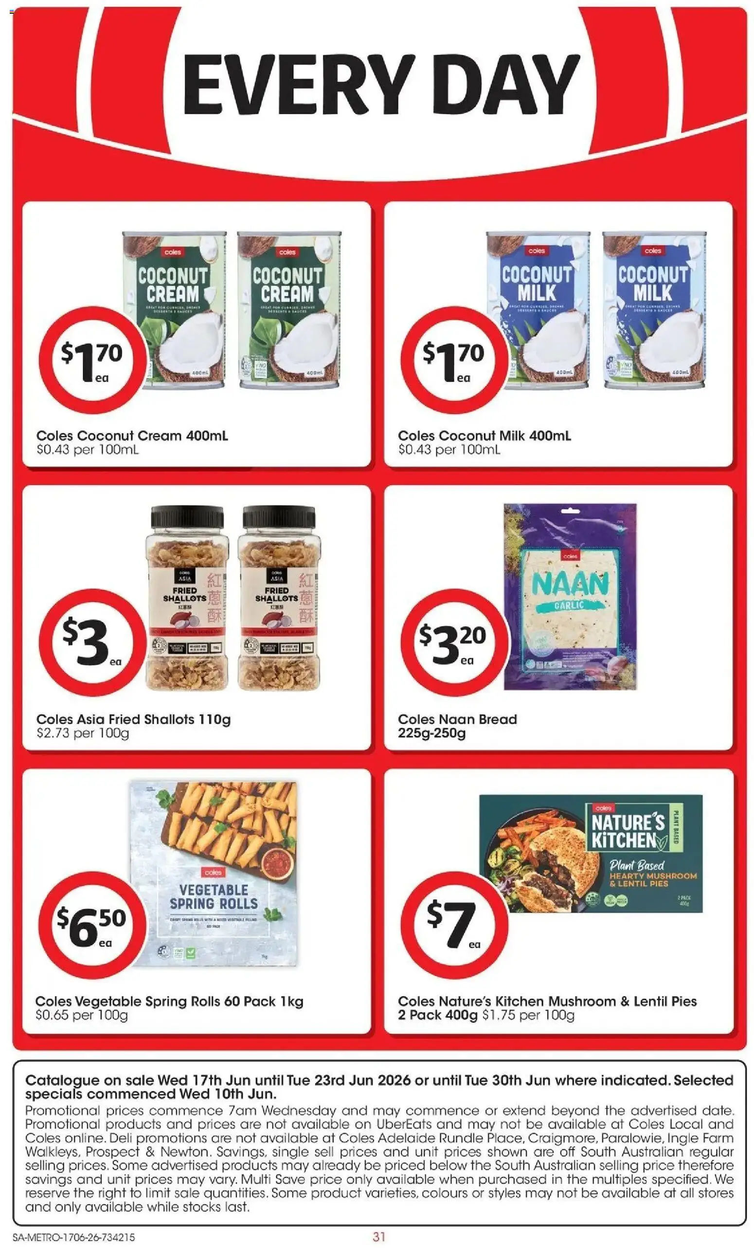 Coles catalogue - valid from 16.06.2026 | Page: 31 | Products: Plant, Milk, Garlic, Pies