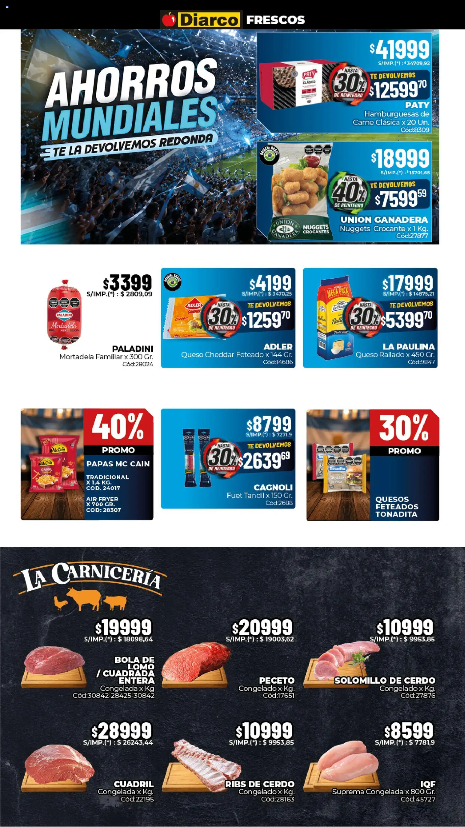 Diarco ofertas │ válido desde el 15.06.2026 | Página: 9 | Productos: Mortadela, Queso, Cerdo, Té