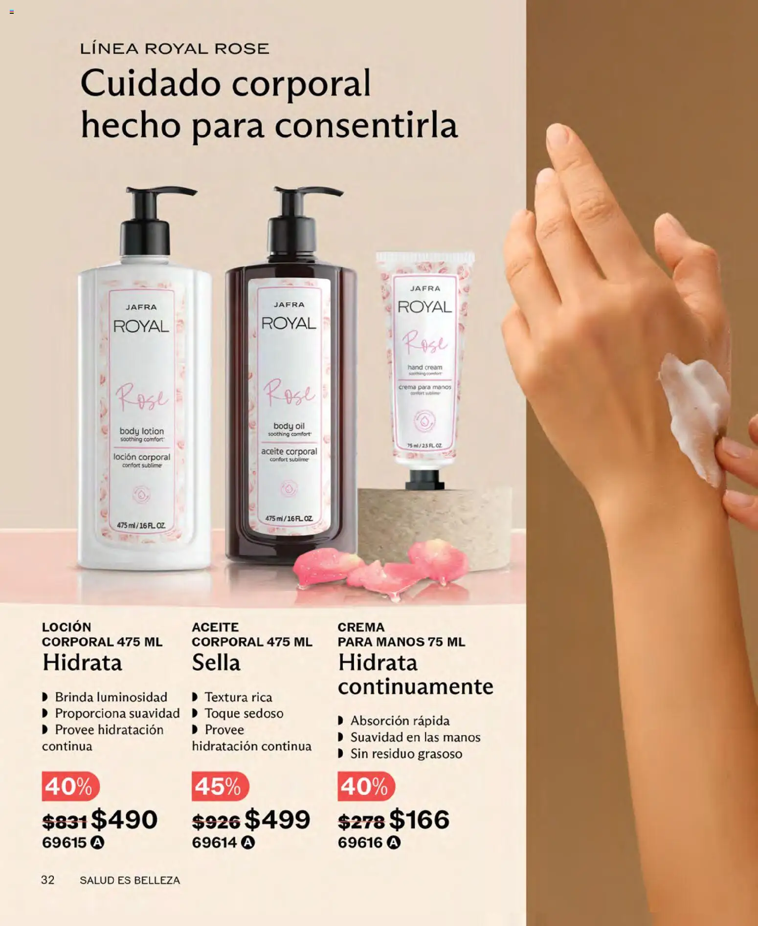 Nuevas ofertas de JAFRA válidas en toda la República Mexicana desde el 01.04.2026. ¡Encuentra las mejores ofertas en JAFRA catálogo! | Página: 32 | Productos: Crema, Aceite, Loción, Body