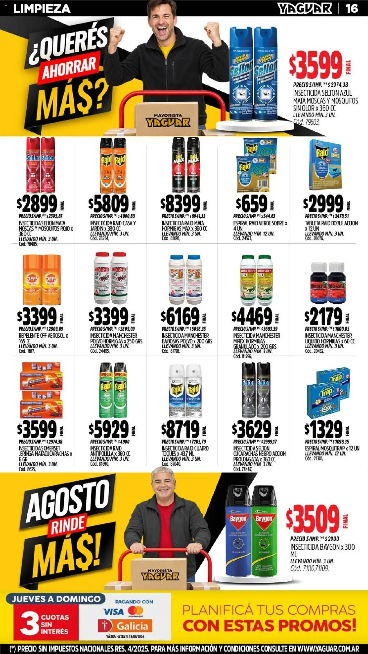 Yaguar - Oferta Semanal Neuquen │ válido desde el 17/07/2026 | Página: 17 | Productos: Mata moscas, Tableta, Repelente, Sobre