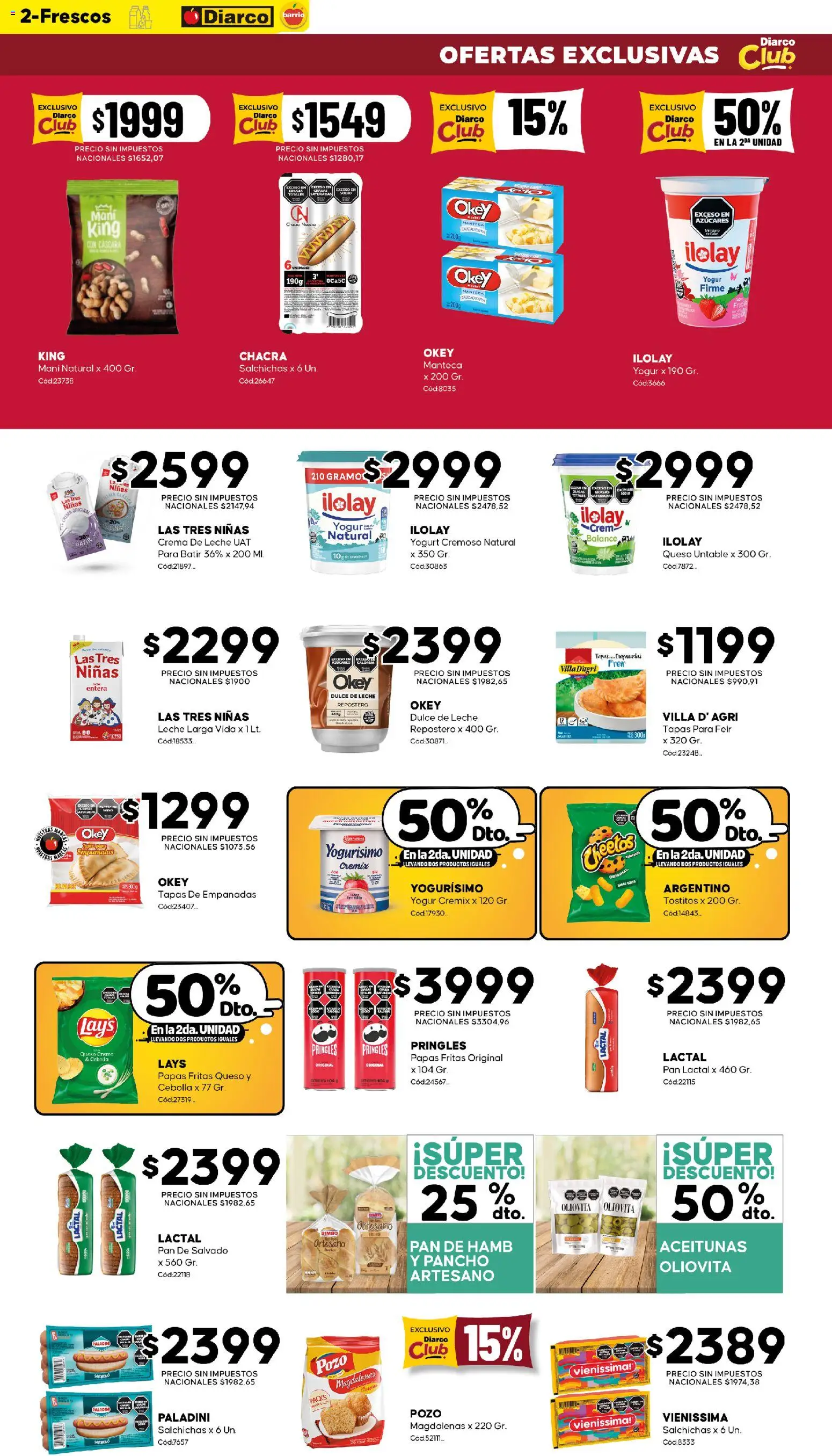 Diarco - Ofertas Barrio │ válido desde el 07/09/2026 | Página: 2 | Productos: Aceitunas, Manteca, Yogur, Pan