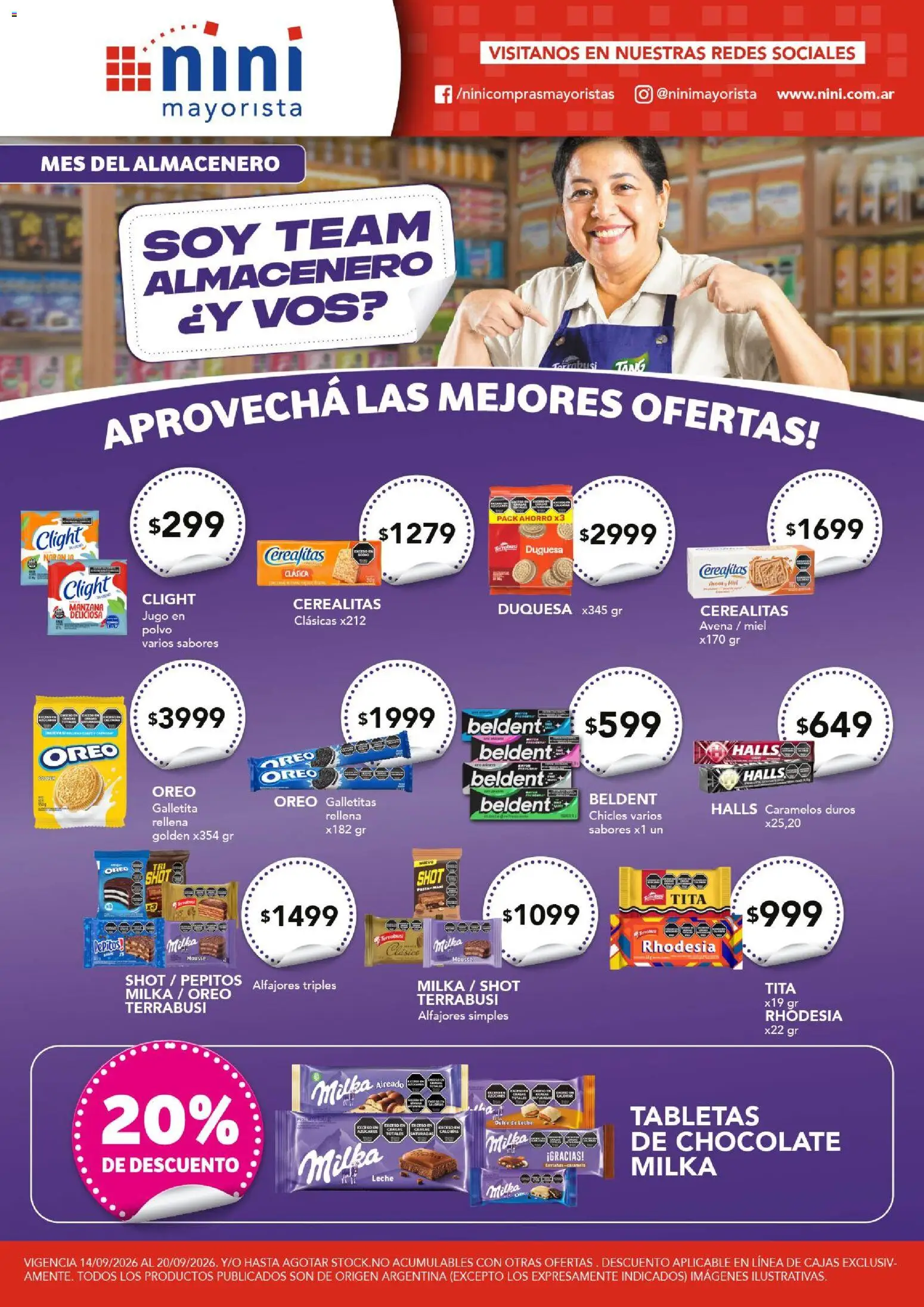 NINI Mayorista catálogo │ válido desde el 14/09/2026 | Página: 39 | Productos: Miel, Mani, Mousse, Jugo
