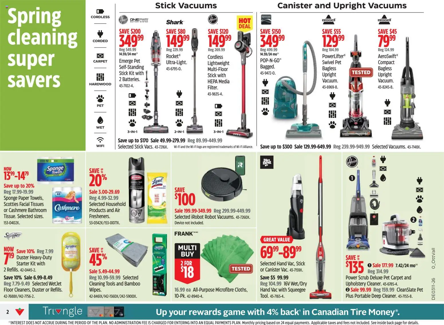 Canadian Tire flyer valid from 12.03.2026 | Page: 2 | Products: Game, Robot, Sponge, Carpet