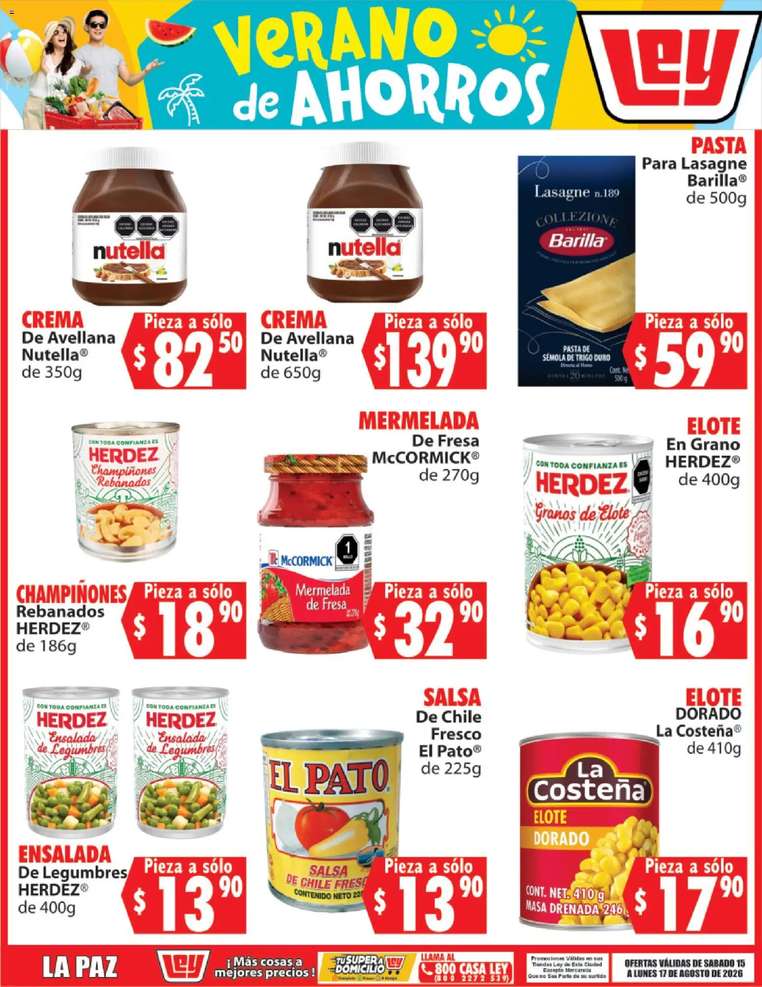 Nuevas ofertas de Casa Ley válidas en toda la República Mexicana desde el 15/08/2026. ¡Encuentra las mejores ofertas en Casa Ley folleto Verano de ahorros! | Página: 4 | Productos: Fresa, Legumbres, Sémola, Ensalada
