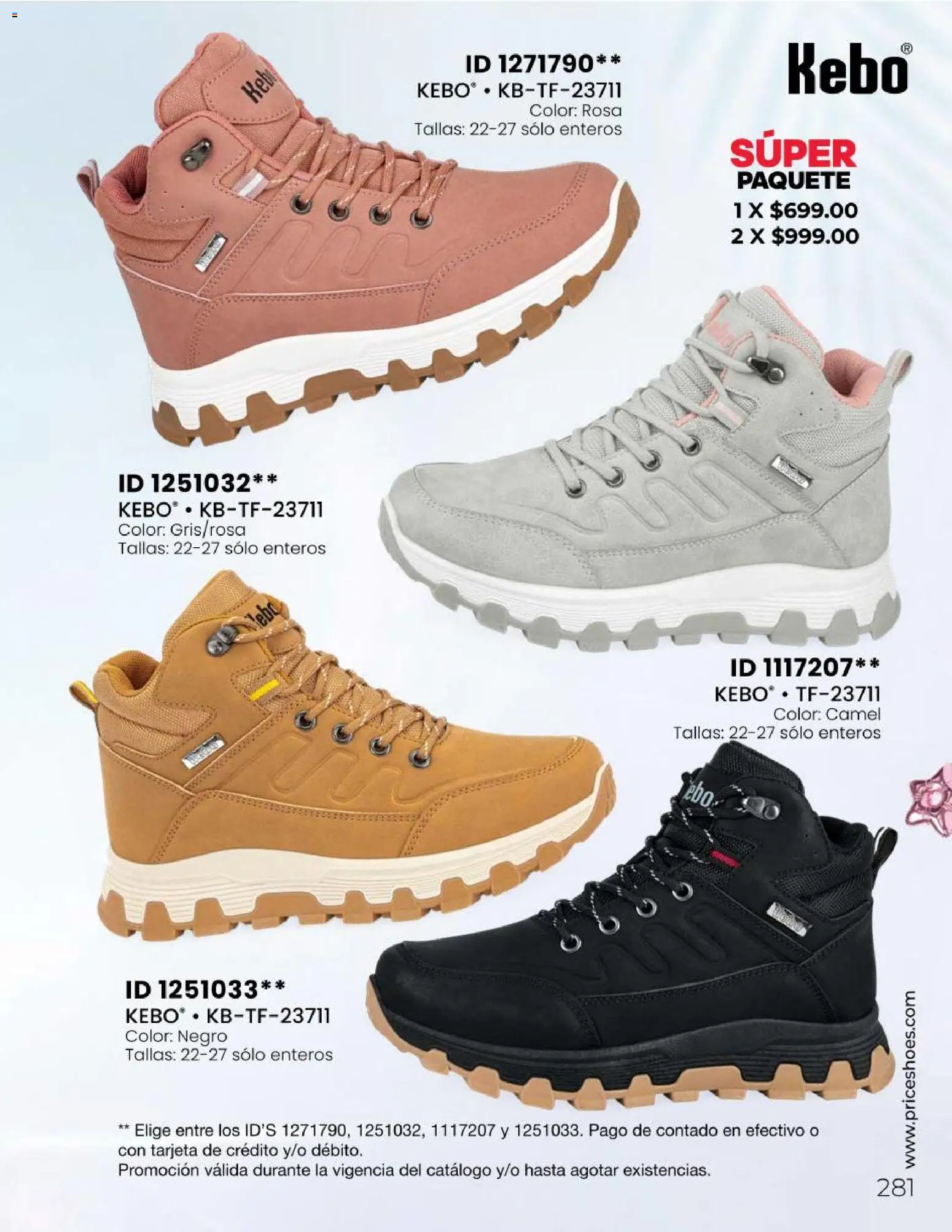 Nuevas ofertas de Price Shoes válidas en toda la República Mexicana desde el 06.05.2026. ¡Encuentra las mejores ofertas en Price Shoes catálogo Todo en uno! | Página: 281