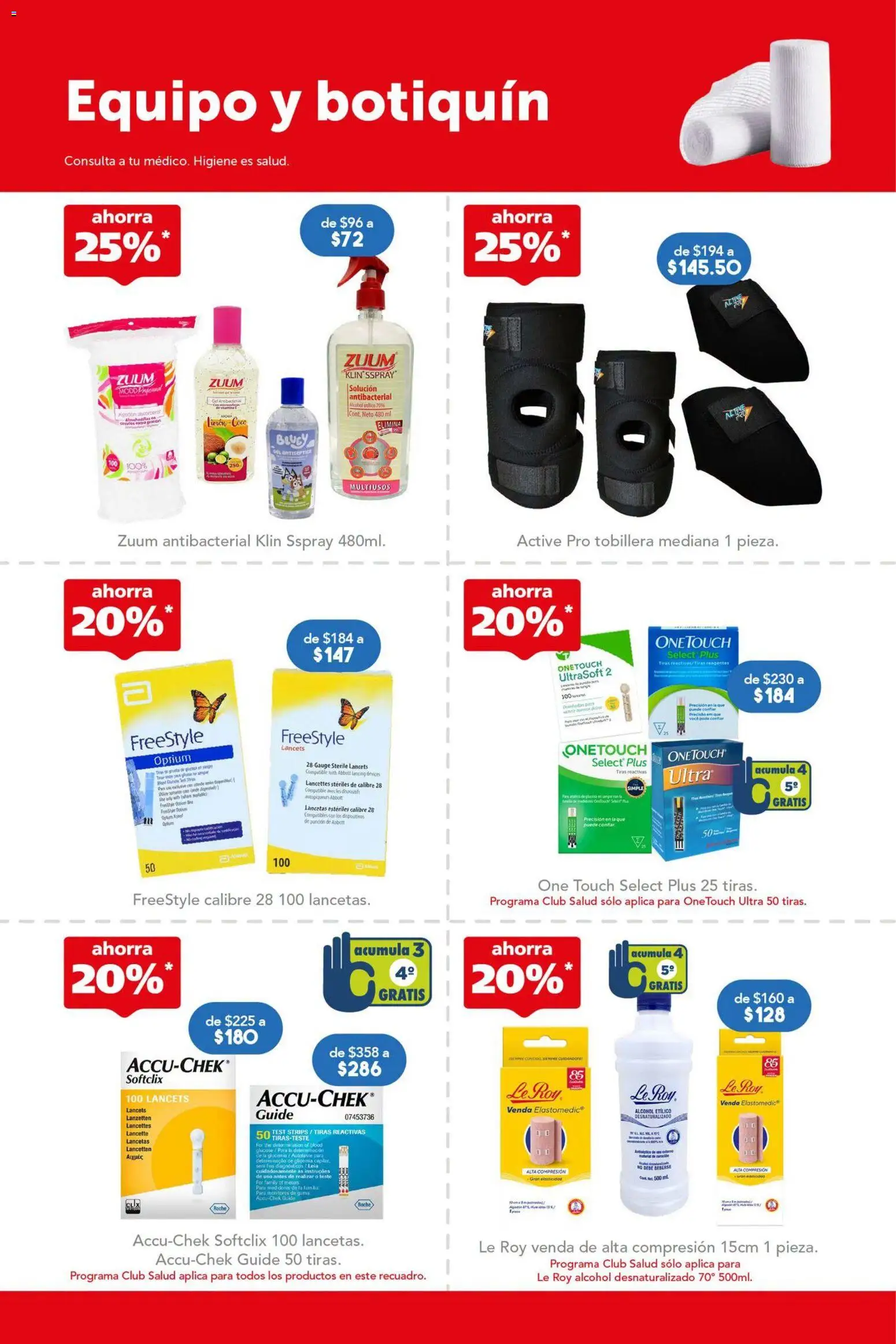 Nuevas ofertas de Farmacia San Pablo válidas en toda la República Mexicana desde el 27/09/2026. ¡Encuentra las mejores ofertas en Farmacia San Pablo catálogo! | Página: 12 | Productos: Venda, Alcohol, Tobillera