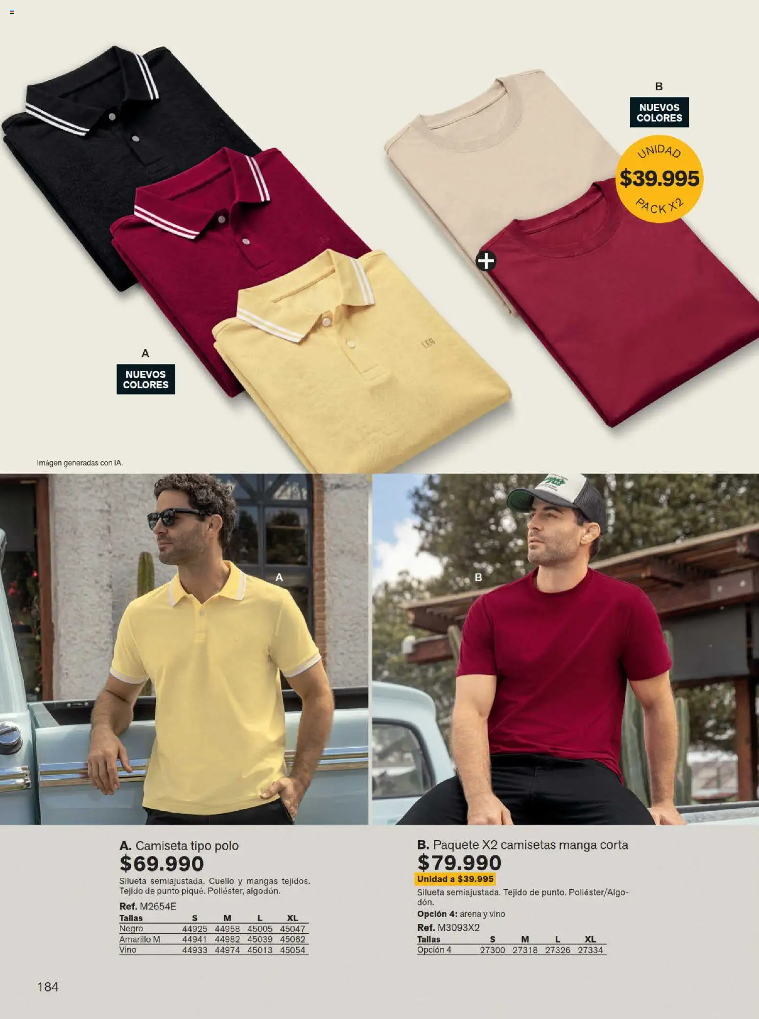 Leonisa revista - valida desde el 15/07/2026 | Página: 184 | Productos: Camiseta, Cuello, Vino