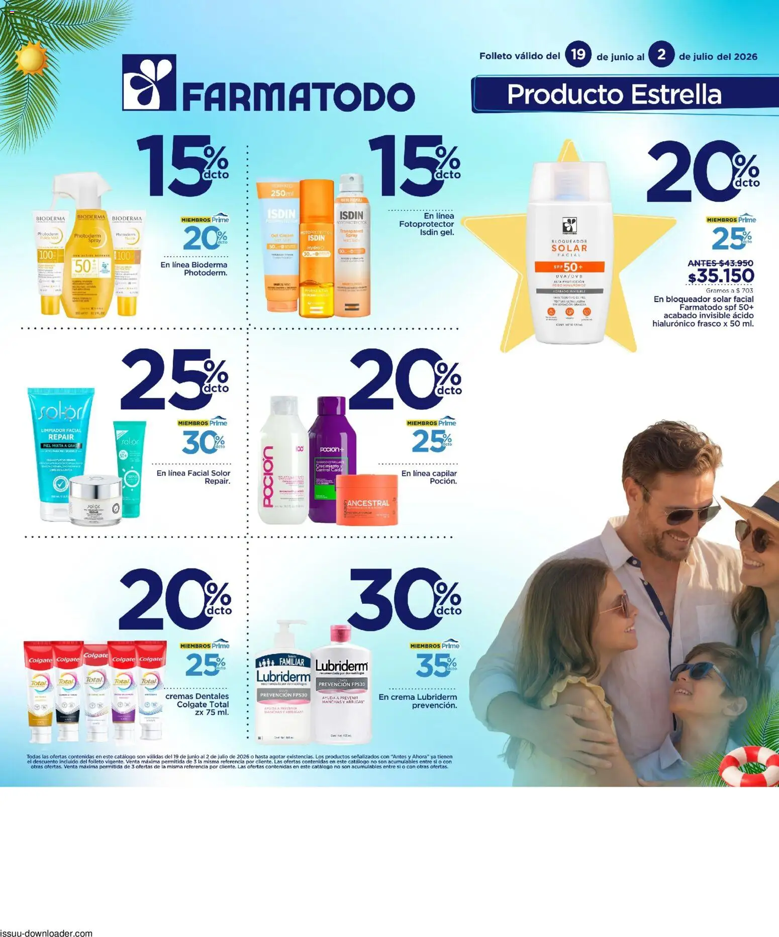 FarmaTodo revista - valida desde el 19/06/2026 | Página: 1 | Productos: Crema, Frasco, Bloqueador, Limpiador facial
