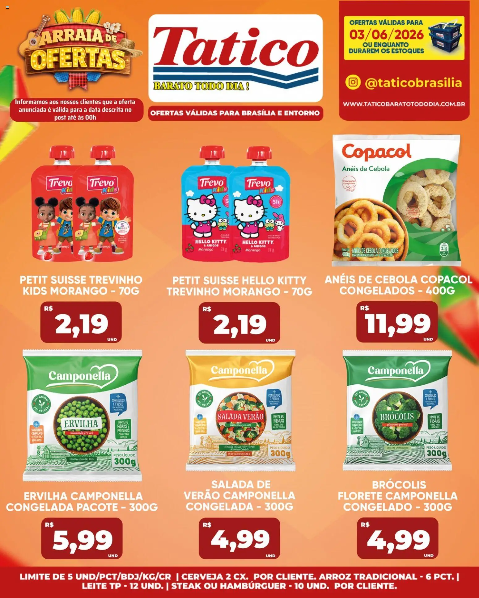 Tatico Folheto - válido de 04.06.2026 | Página: 52 | Produtos: Cebola, Cerveja, Arroz, Salada