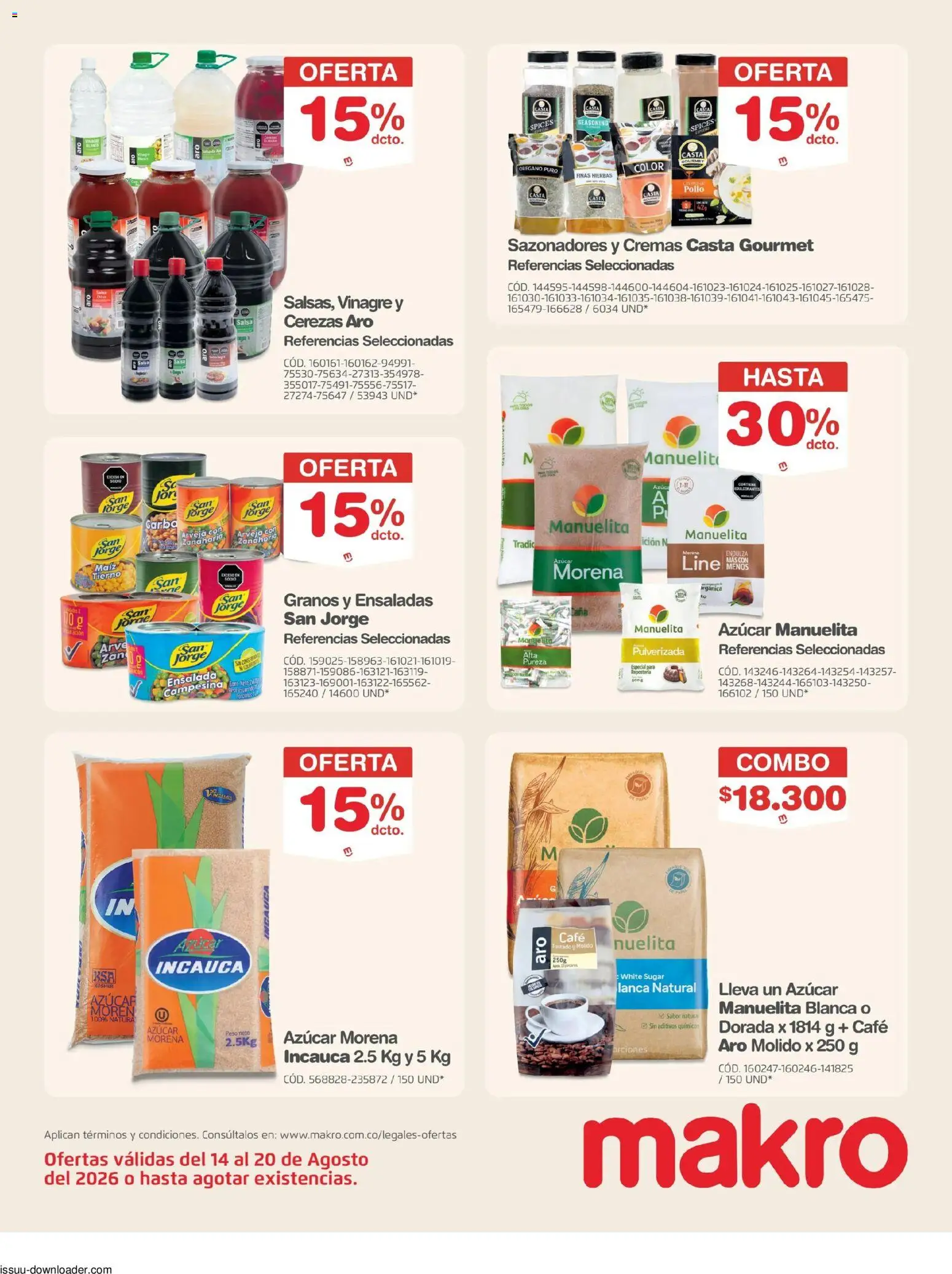 Makro revista - valida desde el 14/08/2026 | Página: 16 | Productos: Hierbas, Zanahoria, Azucar, Orégano