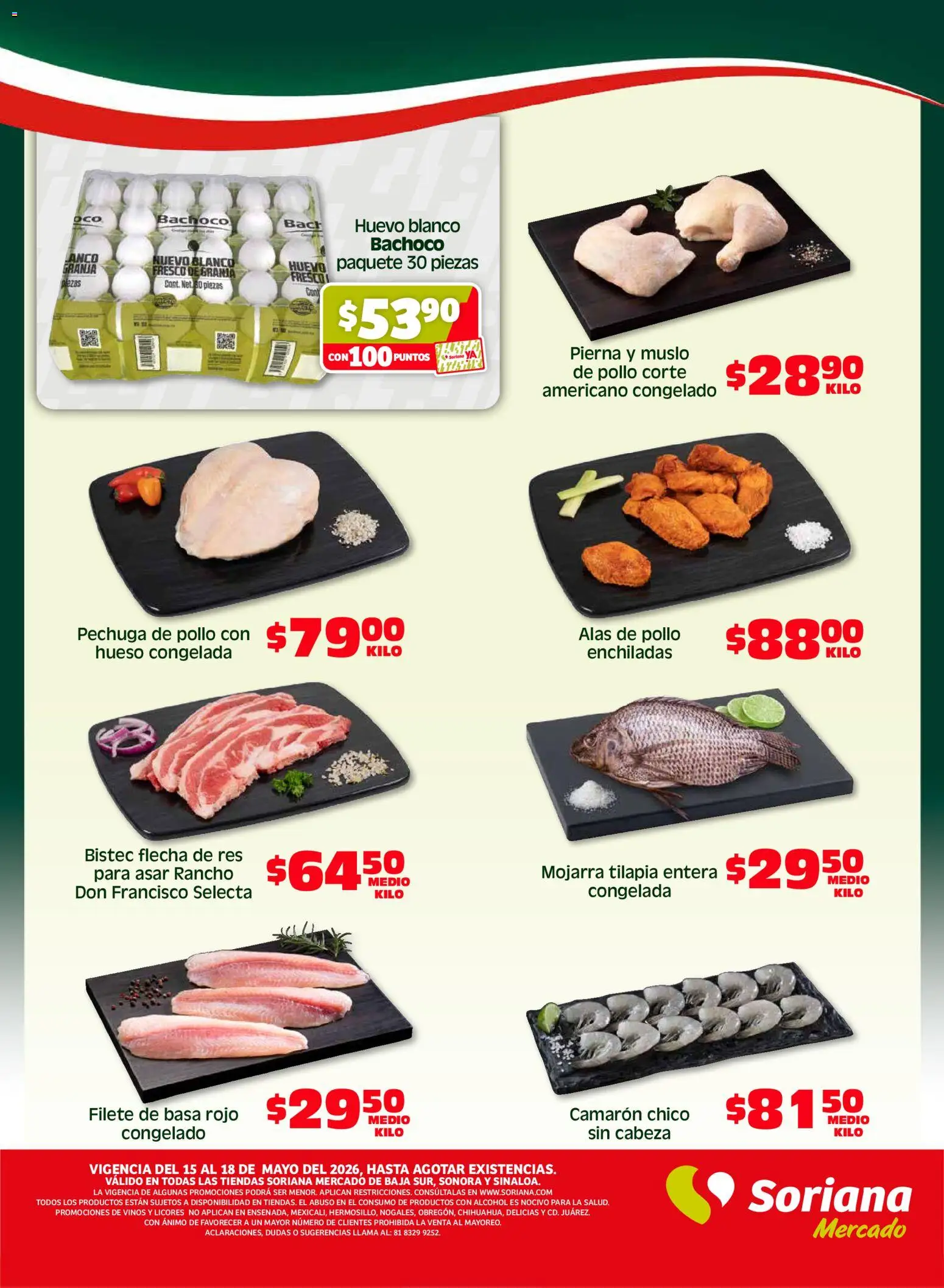 Nuevas ofertas de Soriana válidas en toda la República Mexicana desde el 15.05.2026. ¡Encuentra las mejores ofertas en Soriana Fin de Semana Mercado: BCS, Son y Sin! | Página: 2 | Productos: Pollo, Huevo, Res