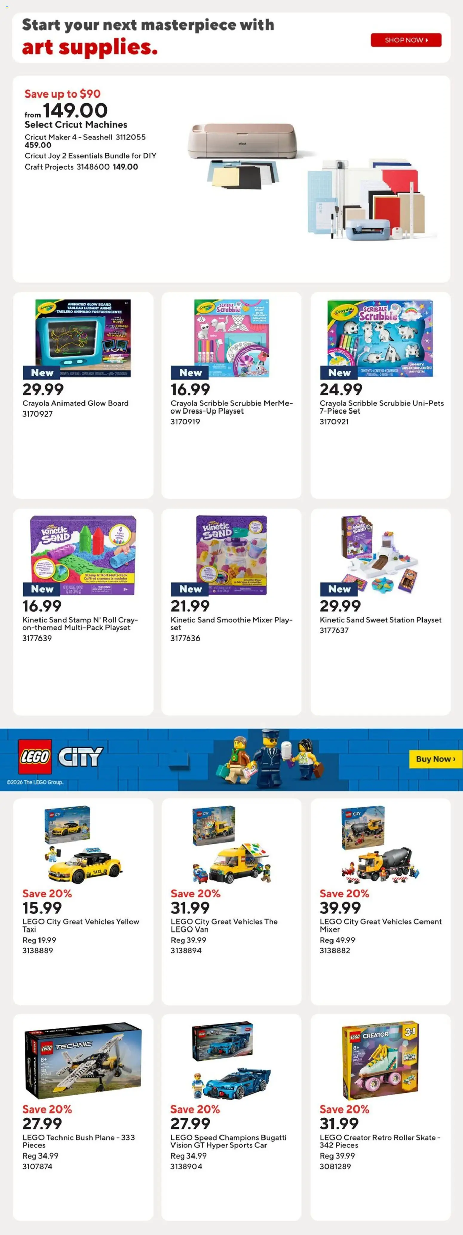 Staples flyer valid from Oct 2, 2026 | Page: 5 | Products: LEGO, Mixer, Smoothie, Cement