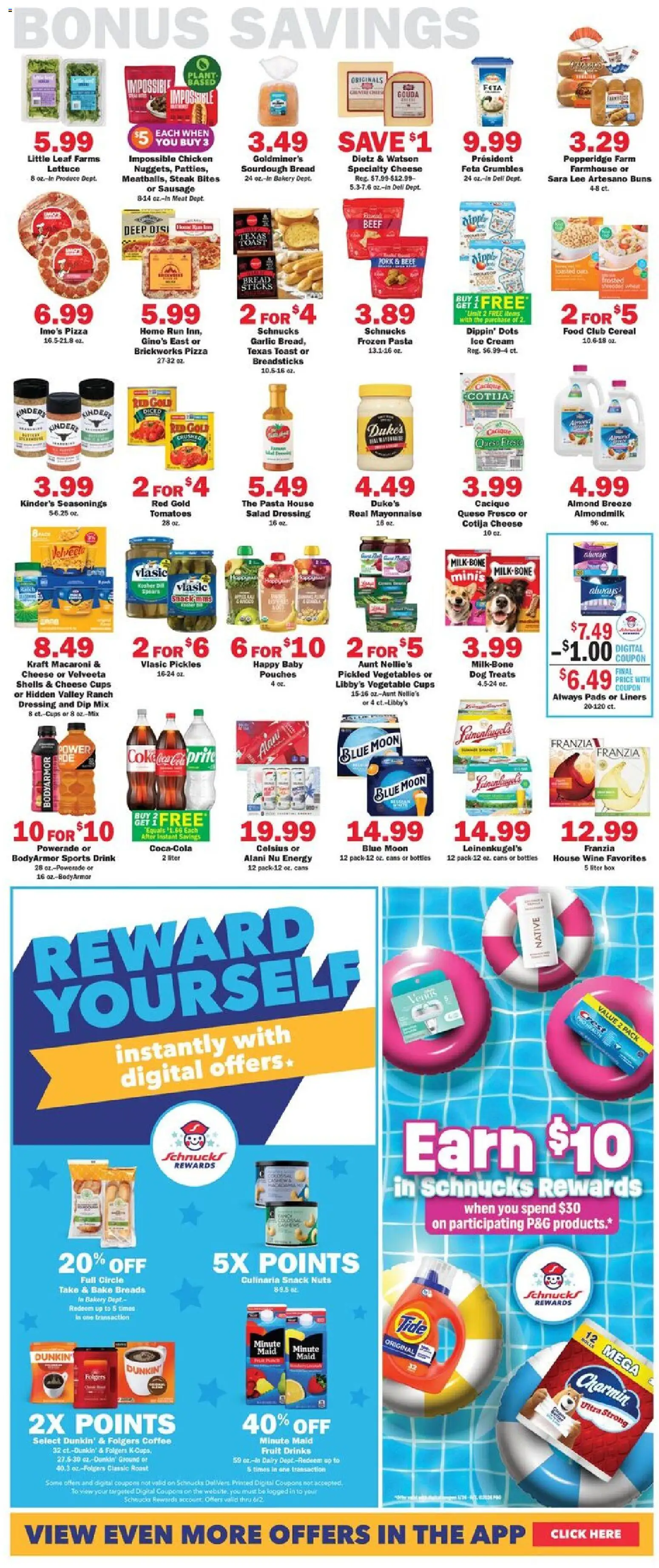 Schnucks Weekly Print Ad - IL - valid from 27.05.2026 | Page: 5 | Products: Dog Treats, Pizza, Pork, Salad