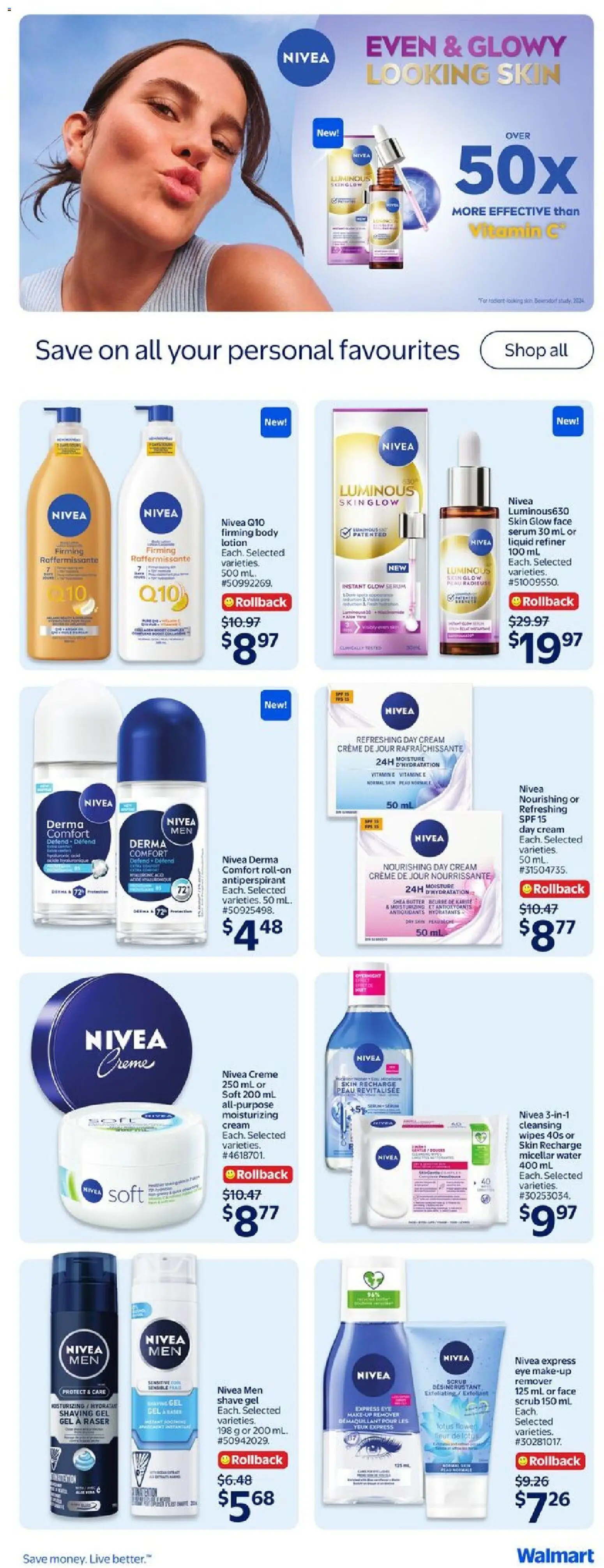 Walmart flyer valid from 04.06.2026 | Page: 19 | Products: Cream, Micellar water, Makeup remover, Butter