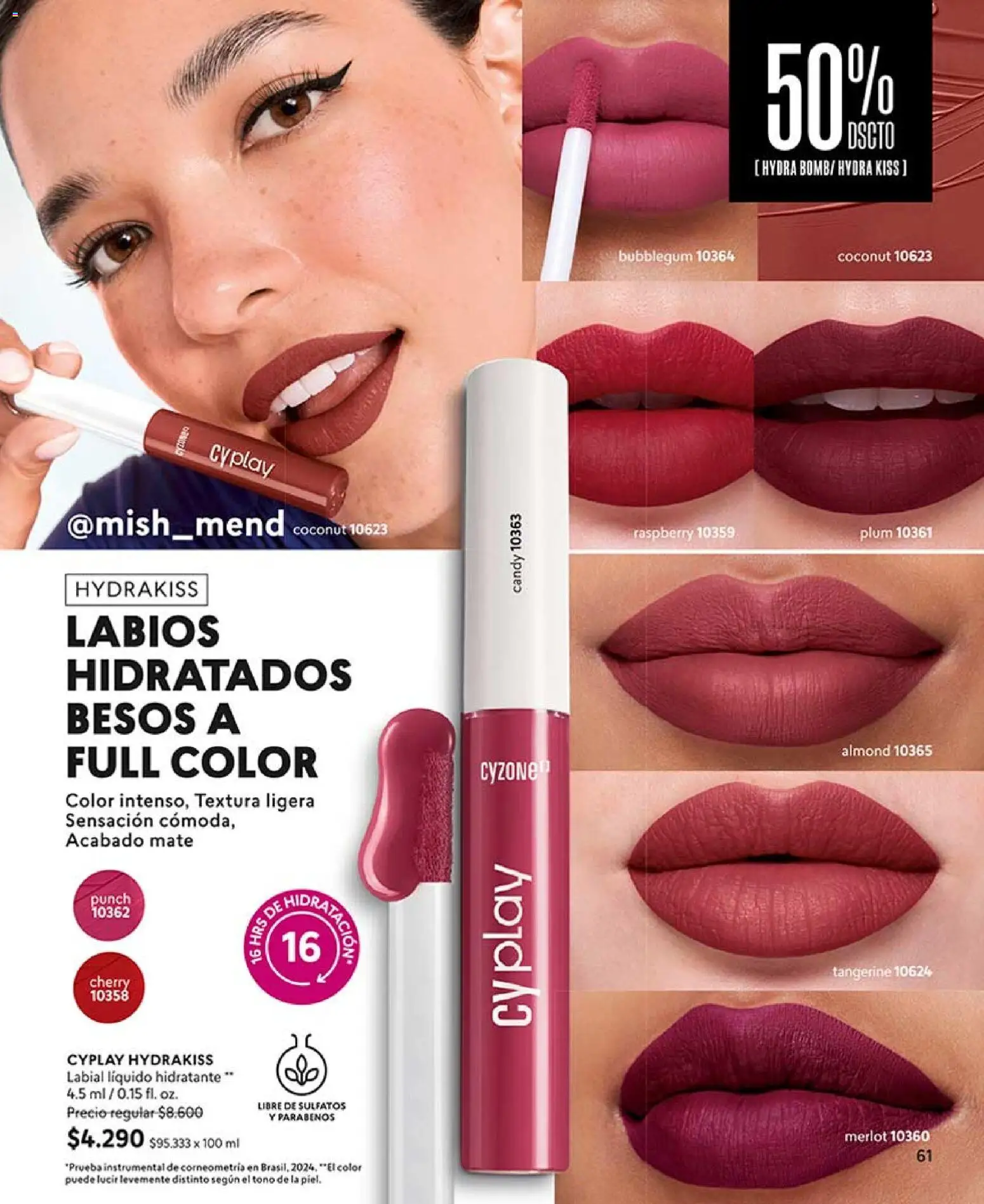Catálogo CyZone Campaña 9 │ válido desde el 17.05.2026 | Página: 63 | Productos: Mate, Labial