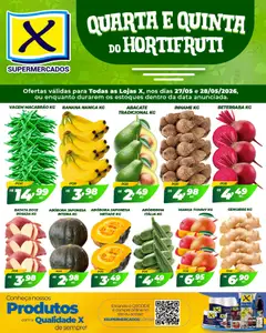 X Supermercados ofertas Hortifruti - Pré-Visualização do folheto da loja X Supermercados, válido de 27.05.2026