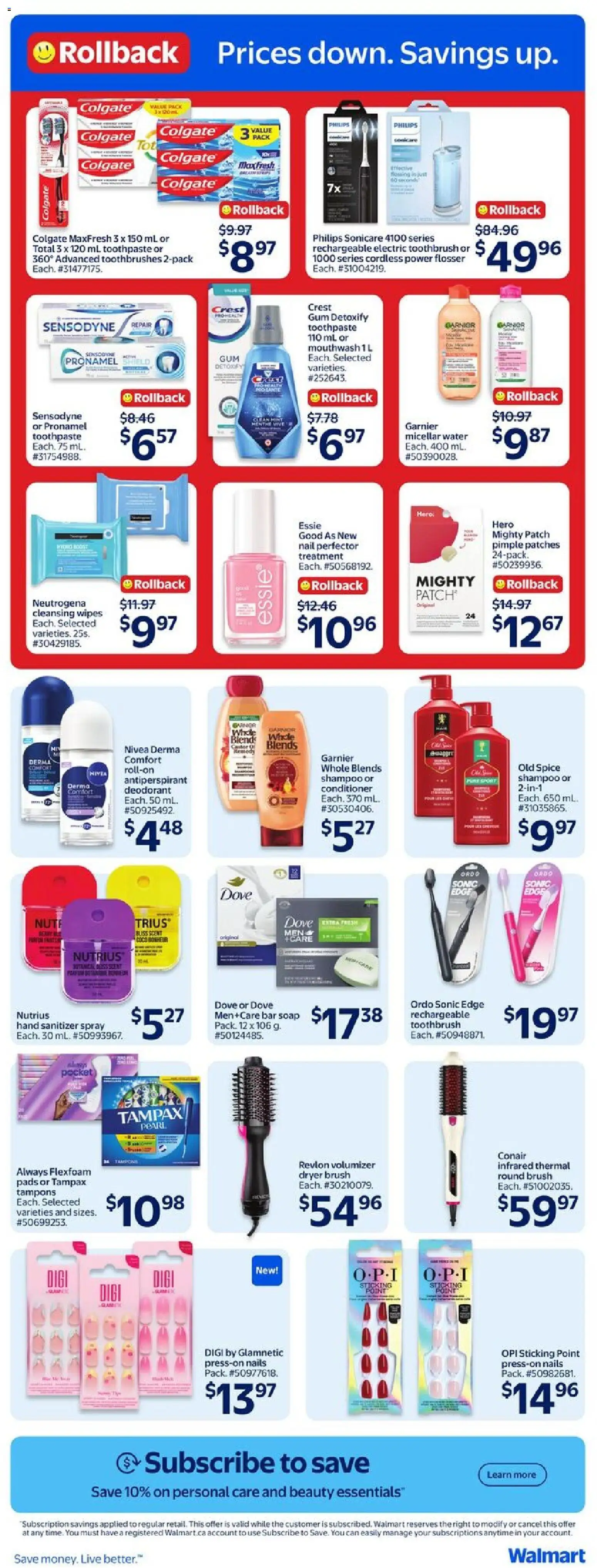 Walmart flyer valid from 16.04.2026 | Page: 17 | Products: Brush, Shampoo, Soap, Antiperspirant