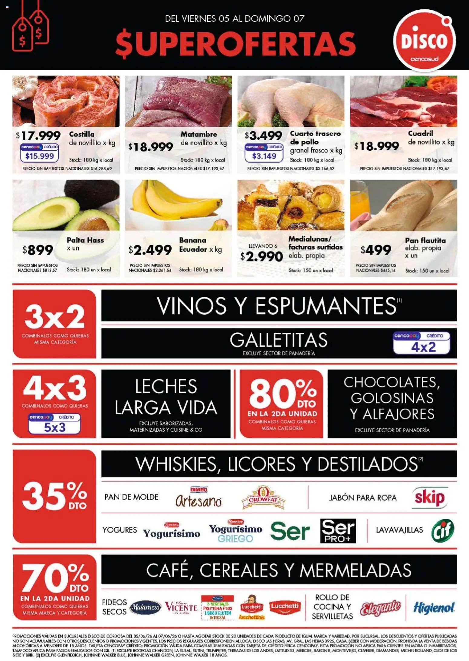 Disco - Ofertas | Córdoba │ válido desde el 04.06.2026 | Página: 1 | Productos: Pollo, Banana, Golosinas, Cereales