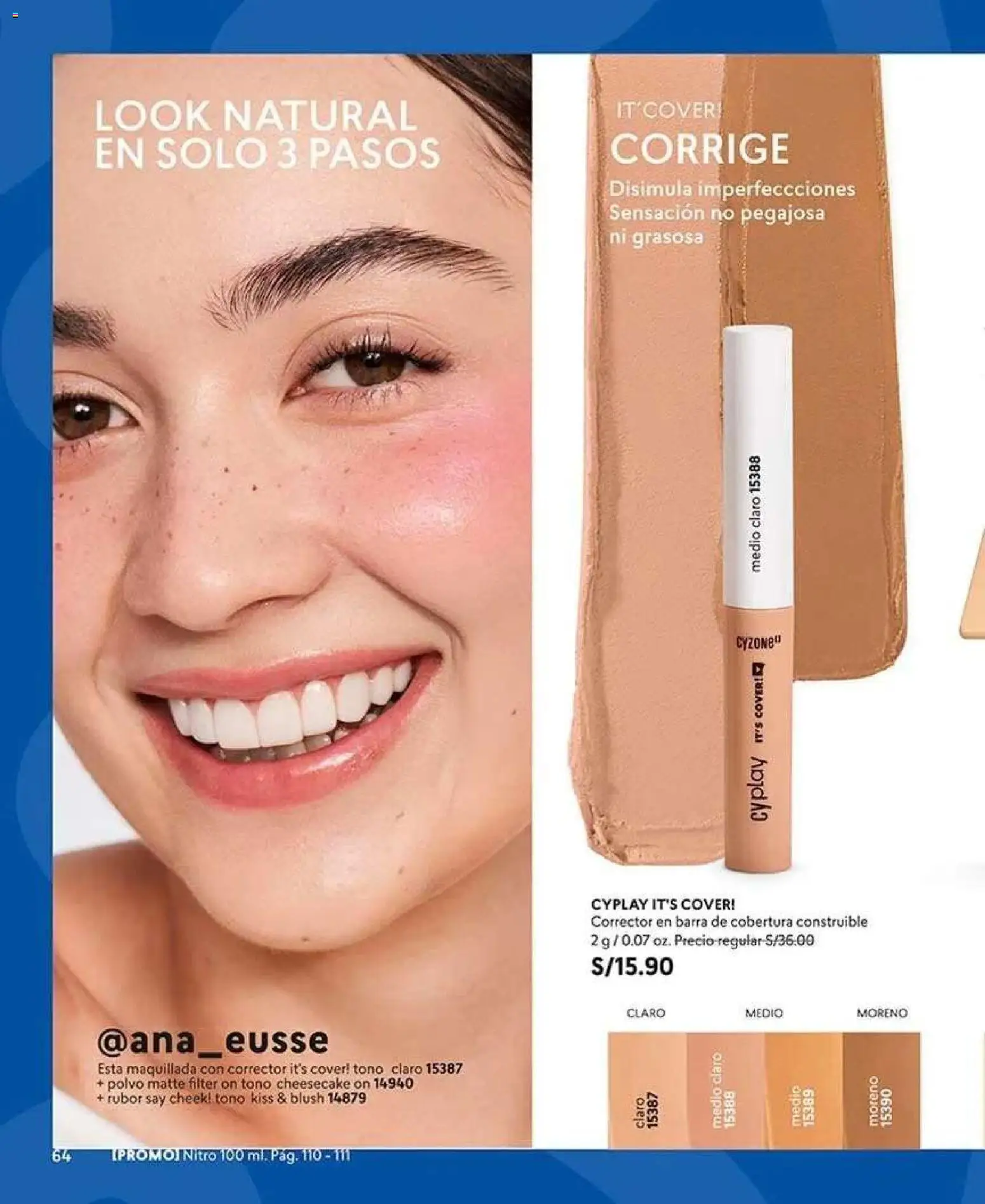 Catálogo CyZone válido desde 22/08/2026 | Página: 64 | Productos: Corrector, Polvo, Rubor