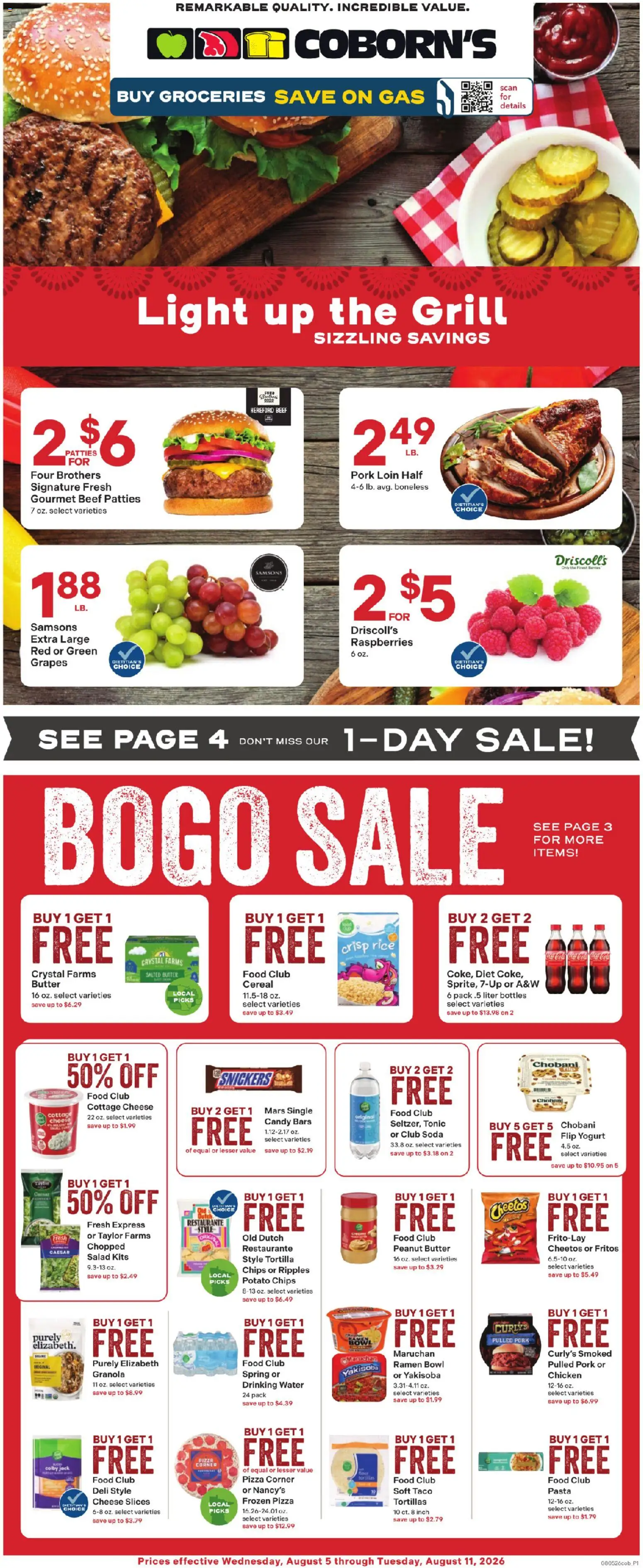 Coborn's Weekly Ad - valid from 08/05/2026 | Page: 1 | Products: Yogurt, Rice, Pasta, Cottage cheese