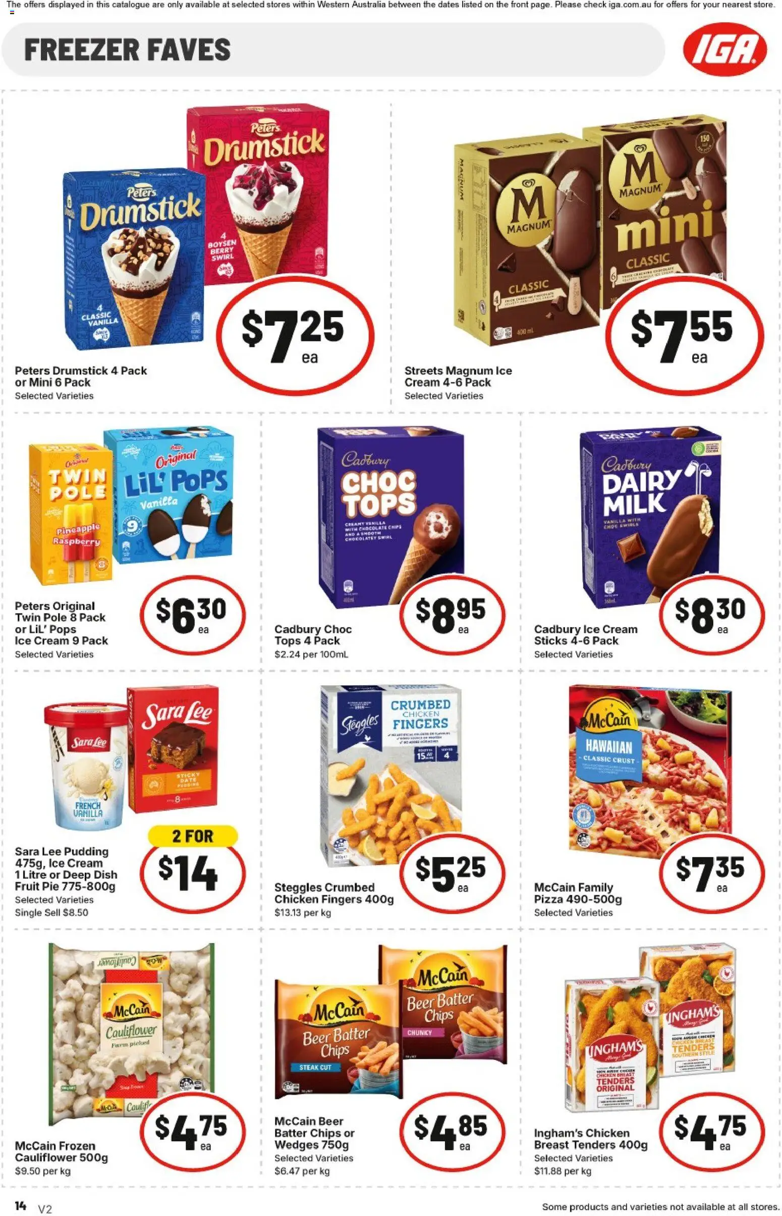 IGA catalogue - valid from 08/07/2026 | Page: 14 | Products: Dairy, Beer, Cream, Cauliflower