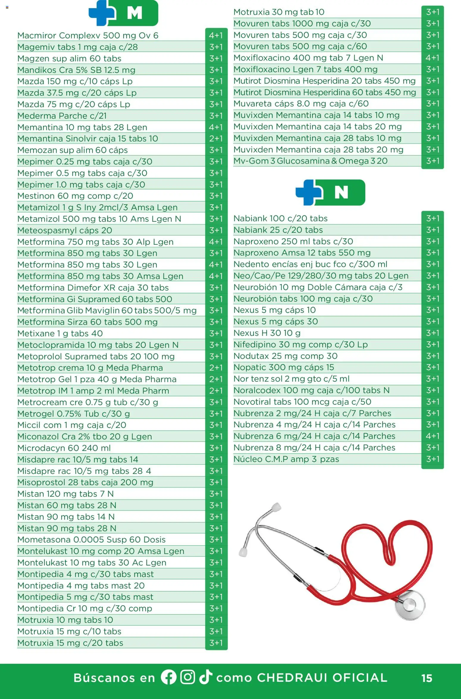Nuevas ofertas de Chedraui válidas en toda la República Mexicana desde el 01/07/2026. ¡Encuentra las mejores ofertas en Chedraui folleto Plan de farmacia! | Página: 15 | Productos: Crema, Cámara, Caja