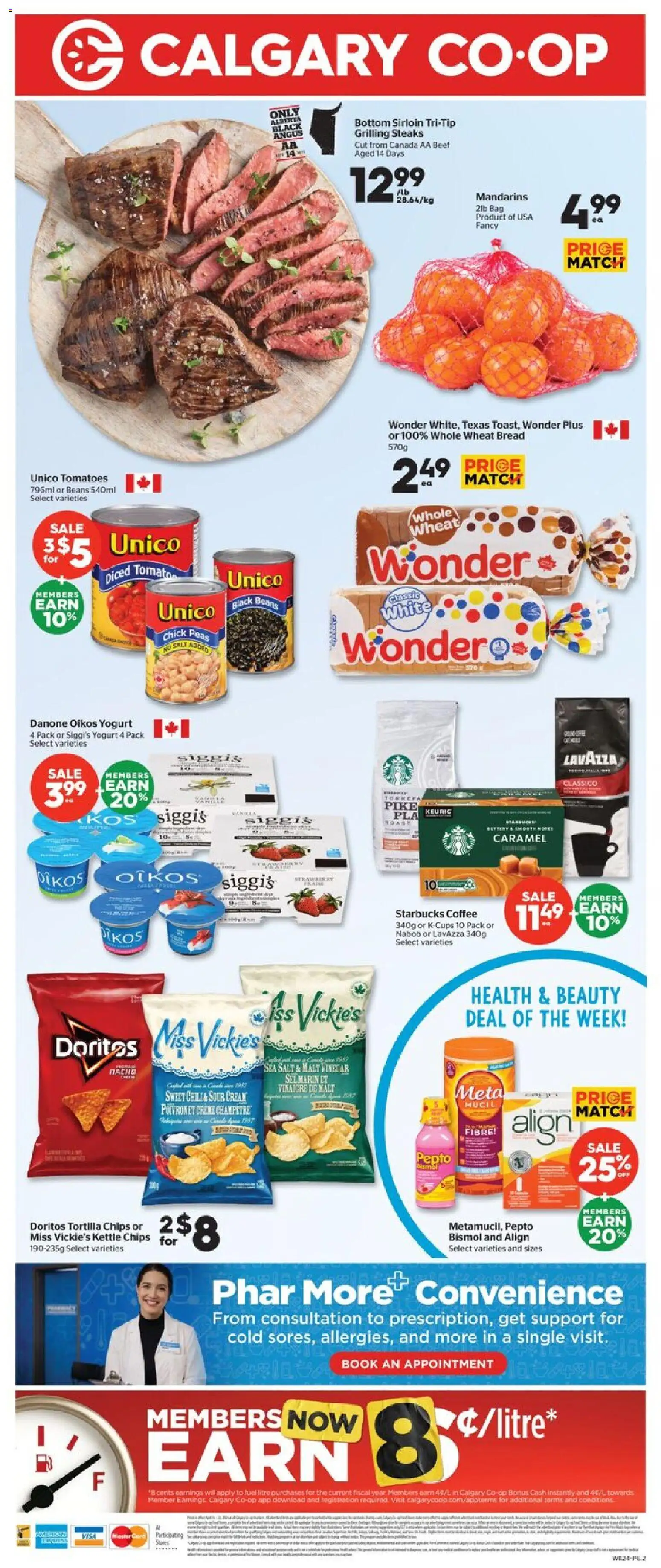 Calgary Co-op flyer valid from 16.04.2026 | Page: 2 | Products: Sour cream, Cream, Bag, Kettle