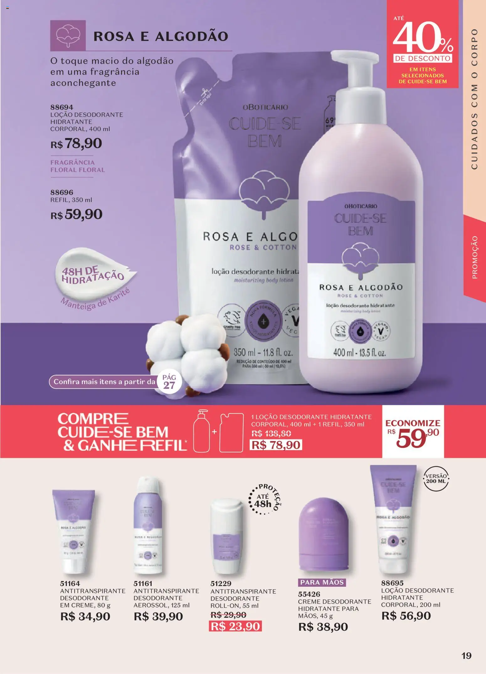 O Boticário Folheto - válido de 29/06/2026 | Página: 23 | Produtos: Fragrância, Manteiga, Algodão, Body