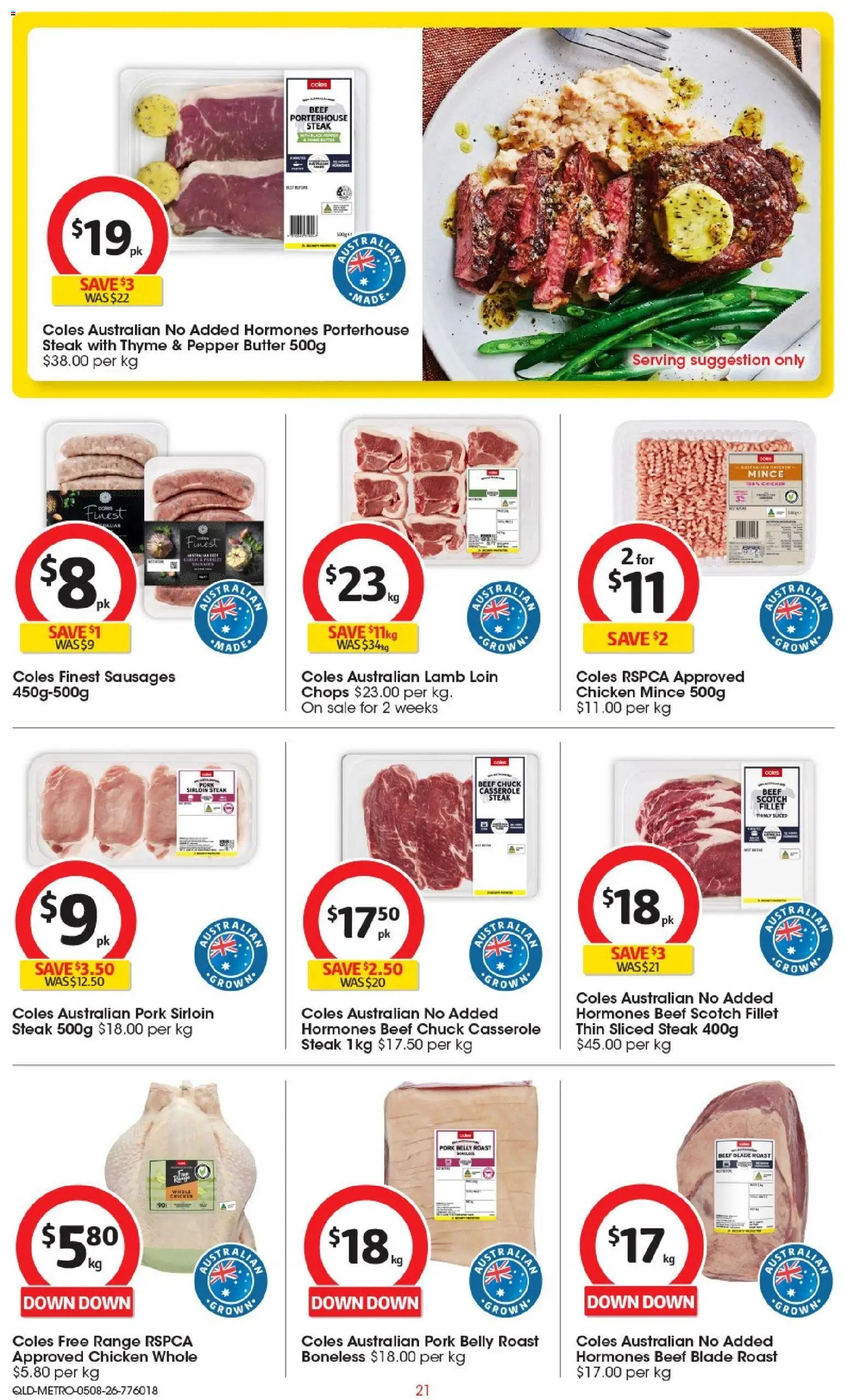 Coles catalogue - valid from 05/08/2026 | Page: 21 | Products: Butter, Chicken, Pepper, Scotch