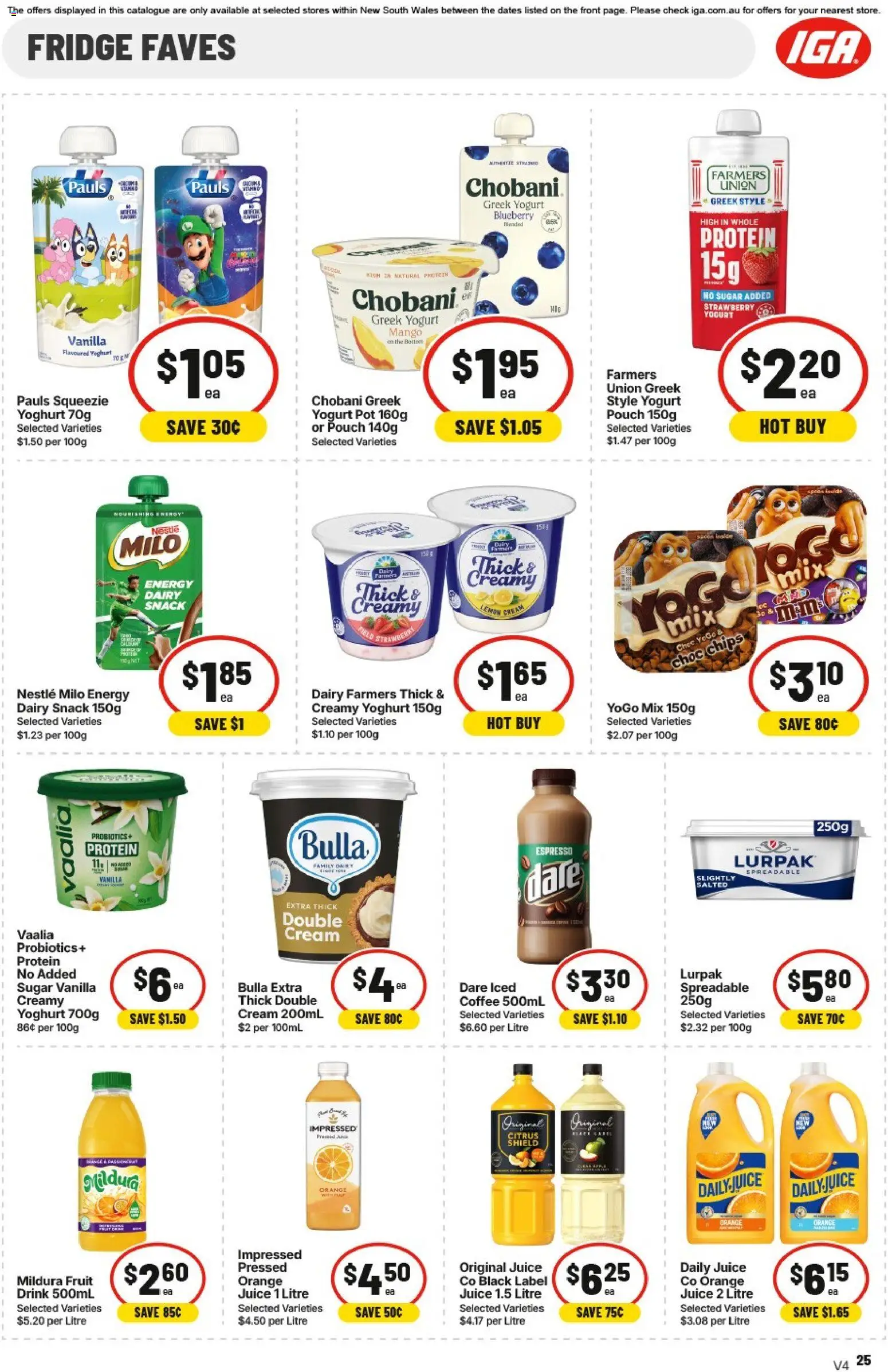 IGA catalogue - valid from 26/08/2026 | Page: 23 | Products: Yoghurt, Coffee, Cream, Vanilla