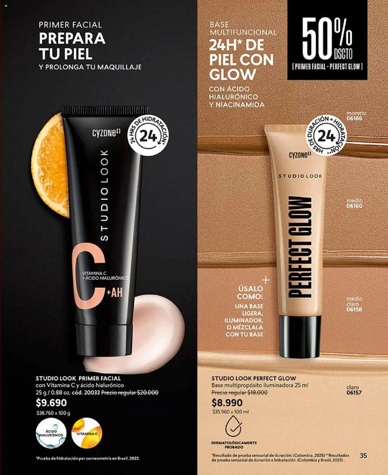 Catálogo CyZone Campaña 12 │ válido desde el 06.07.2026 | Página: 35 | Productos: Maquillaje, Base