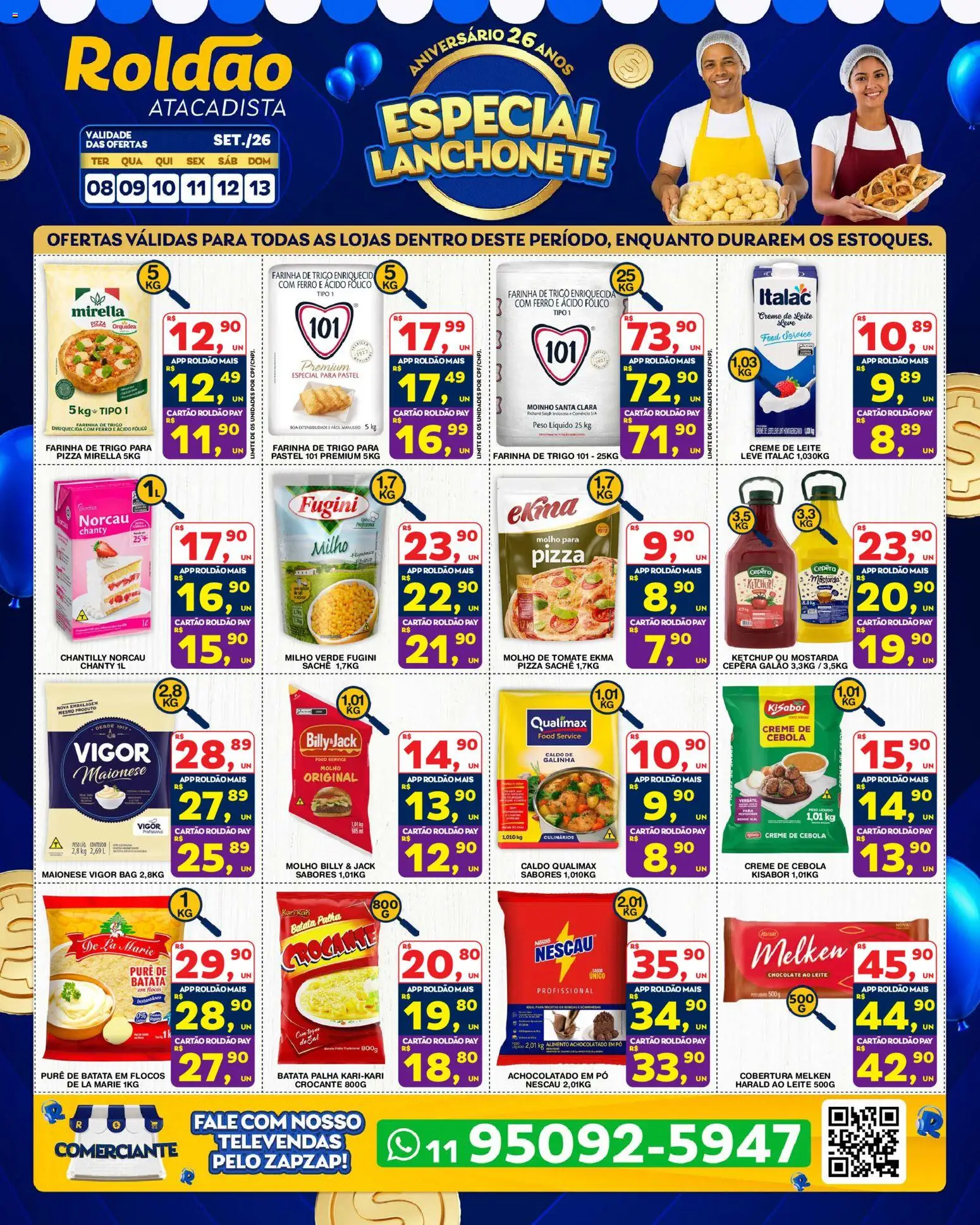 Roldão Folheto - válido de 08/09/2026 | Página: 1 | Produtos: Ferro, Nescau, Ketchup, Batata palha