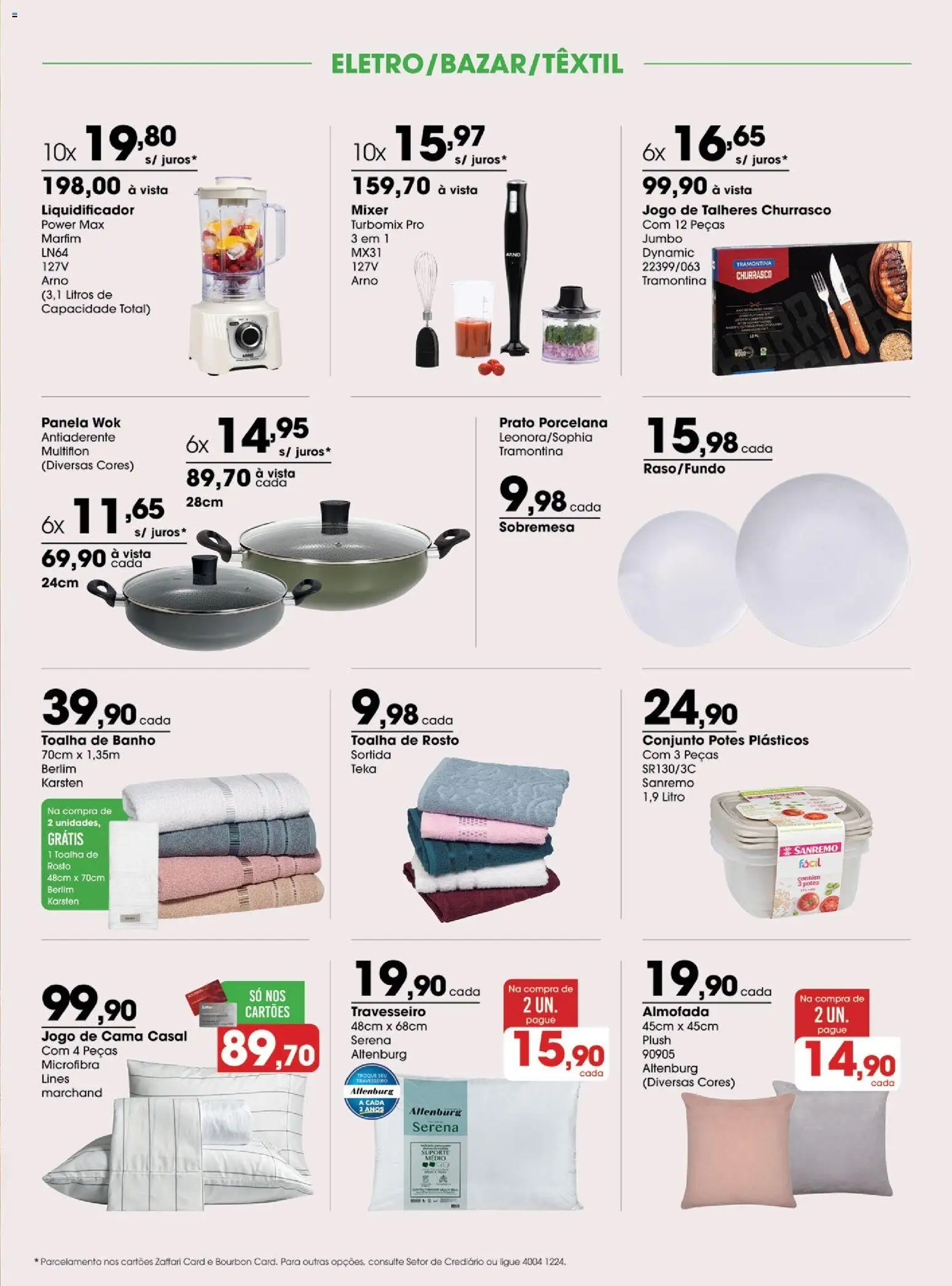 Zaffari Folheto - válido de 29/09/2026 | Página: 15 | Produtos: Talheres, Travesseiro, Cama, Panela