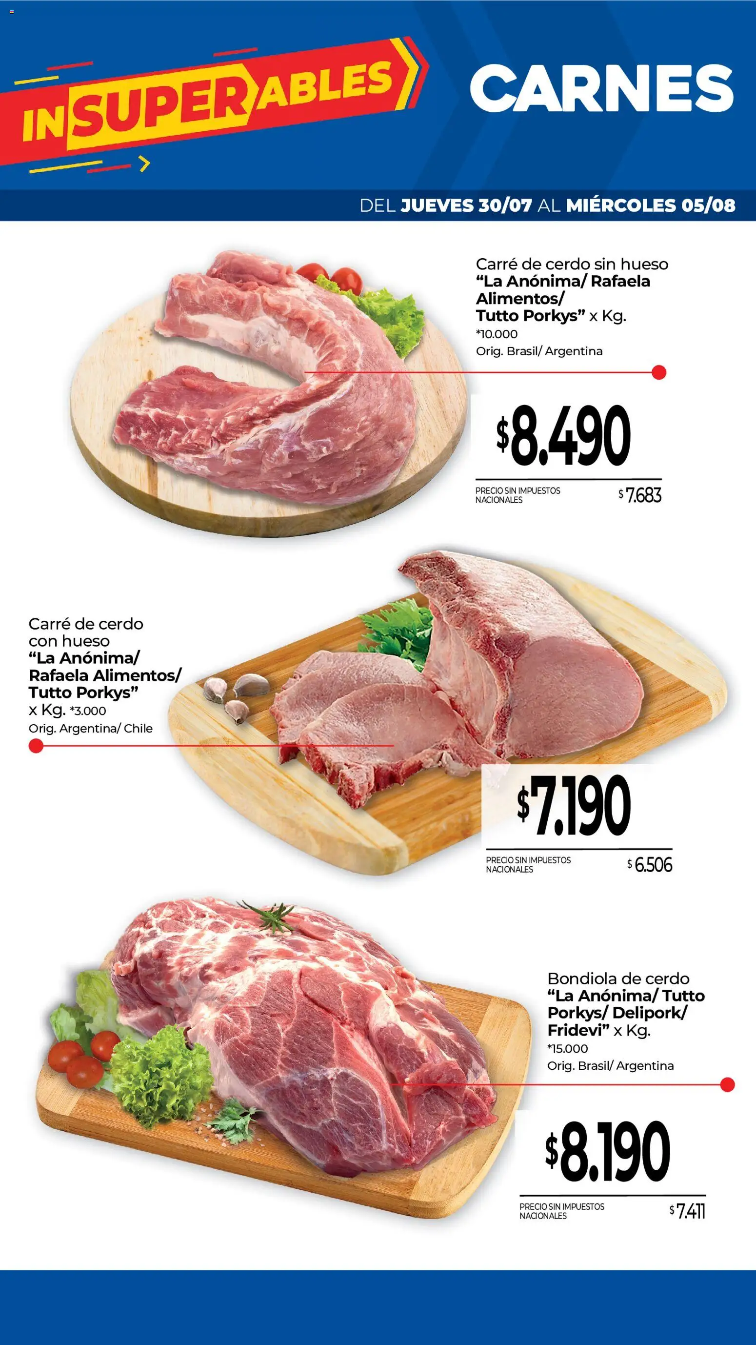 La Anonima catálogo │ válido desde el 30/07/2026 | Página: 4 | Productos: Cerdo