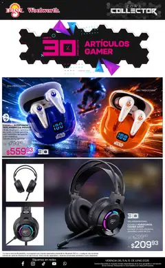 Vista previa de Del Sol y Woolworth katalog Zona Collector, nuevo folleto de la tienda, válido en México a partir del 11.06.2026 | Página: 8 | Productos: Estuche, Audífonos, Cable, Batería