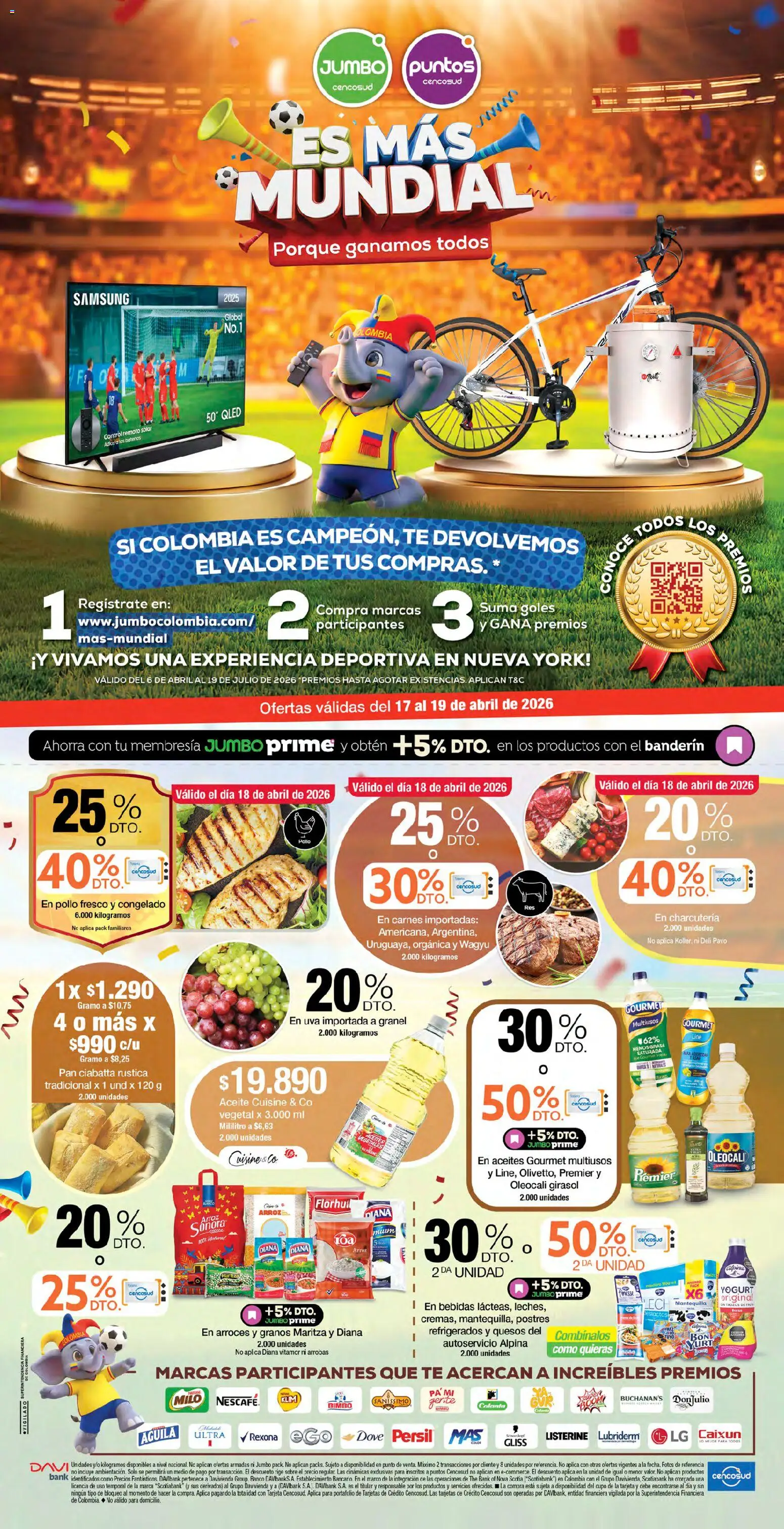 Jumbo revista - valida desde el 17.04.2026 | Página: 1 | Productos: Pollo, Sobre, Control remoto, Pan