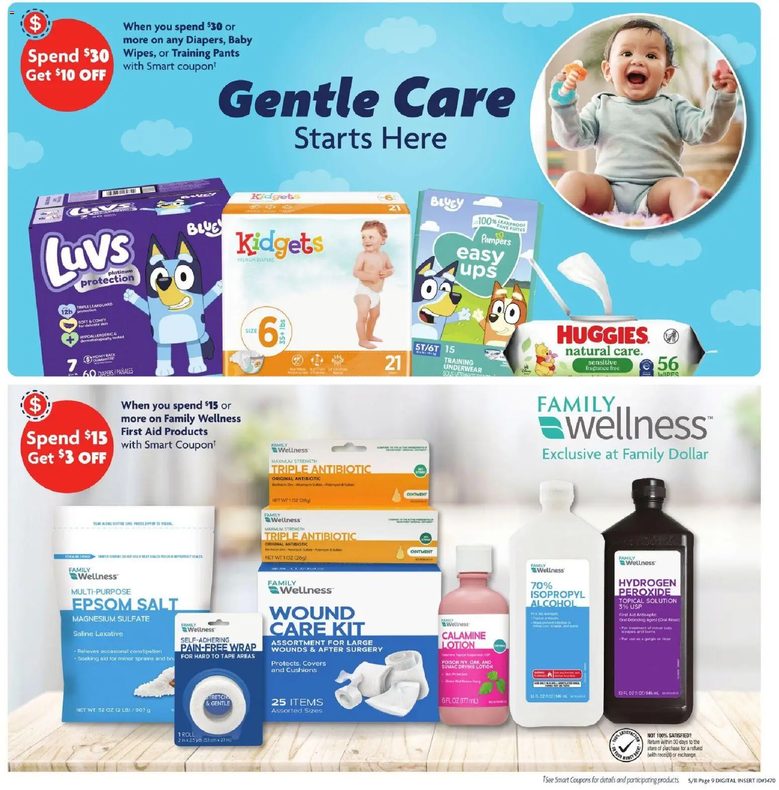 Family Dollar Weekly Ad - valid from 11.05.2026 | Page: 10 | Products: Magnesium, Pants, Epsom Salt, Salt