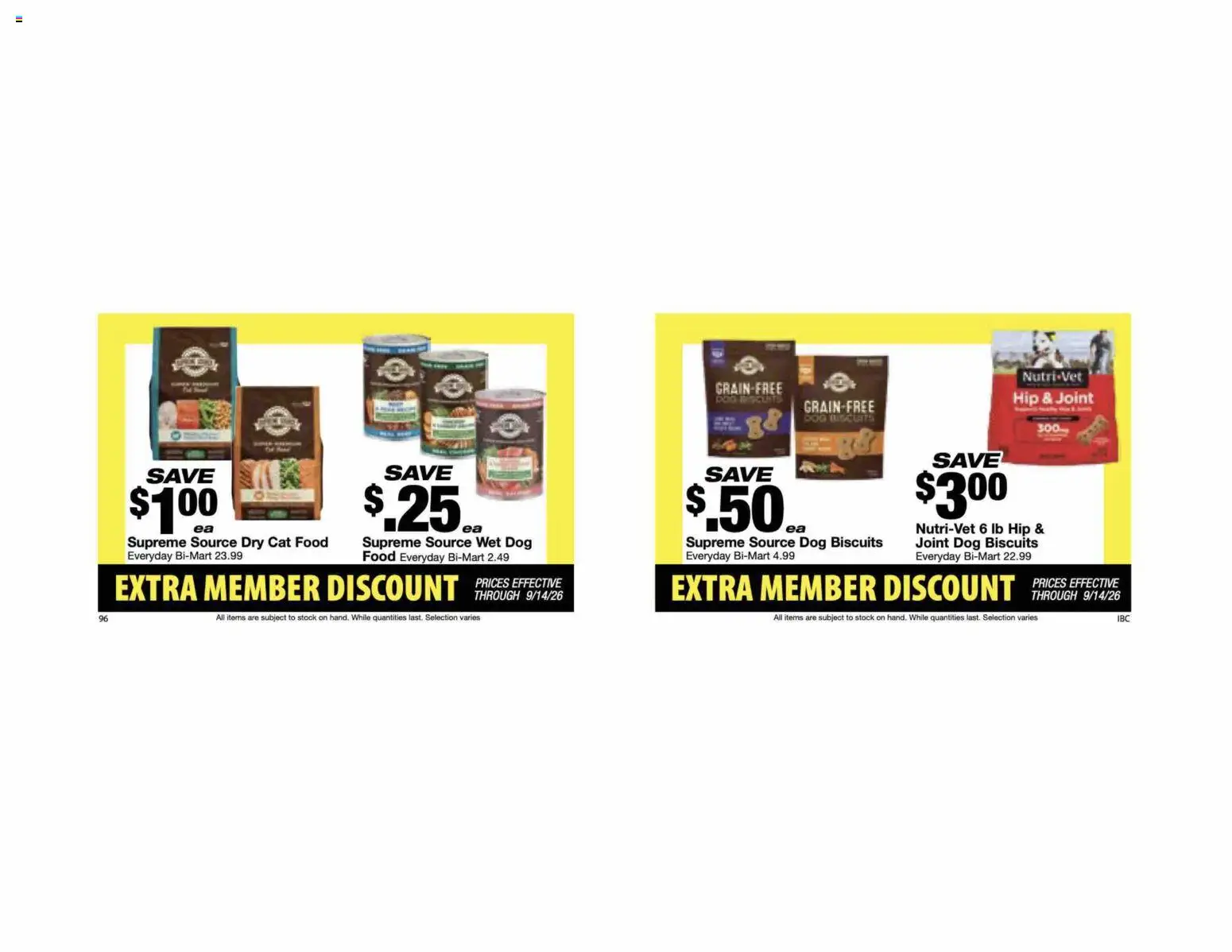 Bi-Mart Extra Member Discount Book - valid from 08/24/2026 | Page: 26 | Products: Cat Food