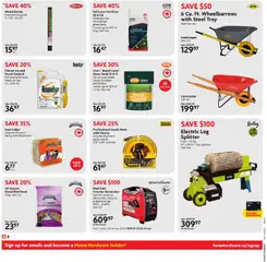 Preview of Home Hardware weekly flyer / circulaire from shop Home Hardware valid from Aug 13, 2026 | Page: 14 | Products: Fertilizer, Iron, Brush, Food