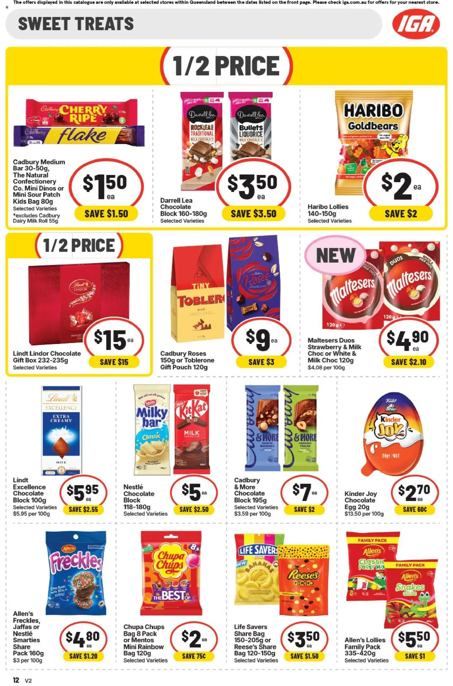 IGA catalogue - valid from 26/08/2026 | Page: 12 | Products: Box, Milk, Chips, Lindt