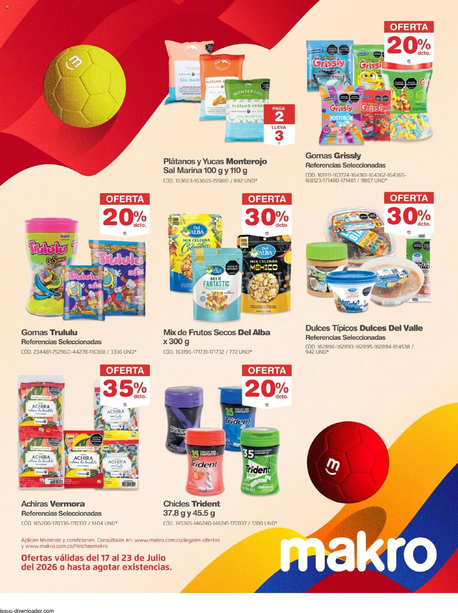 Makro revista - valida desde el 17/07/2026 | Página: 10 | Productos: Plátanos, Gomas, Ruana, Café