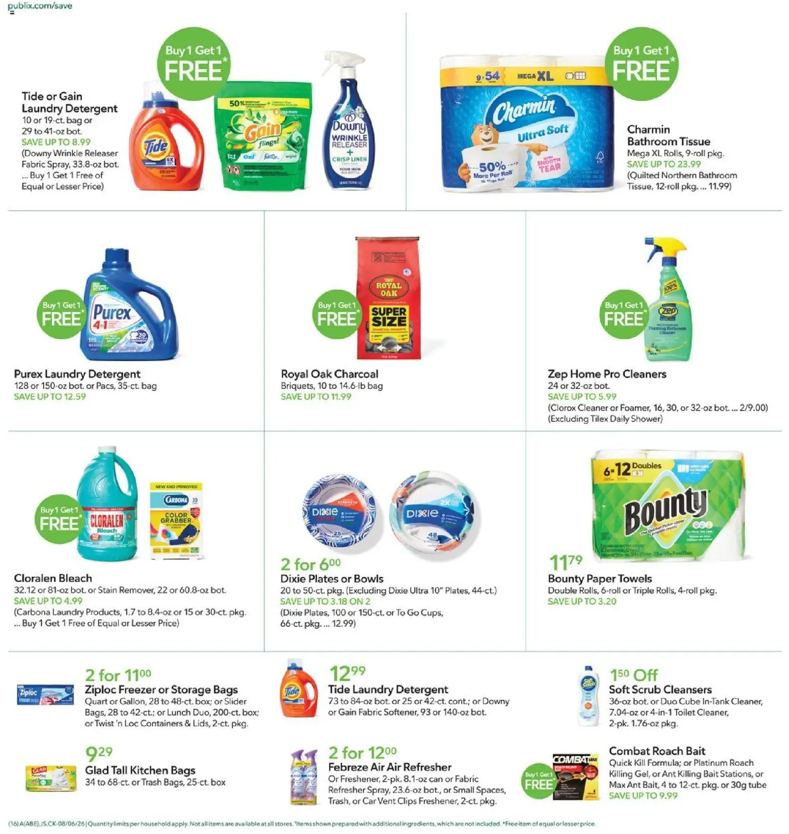 Publix Weekly Ad - valid from 08/05/2026 | Page: 16 | Products: Detergent, Bag, Freezer, Bait