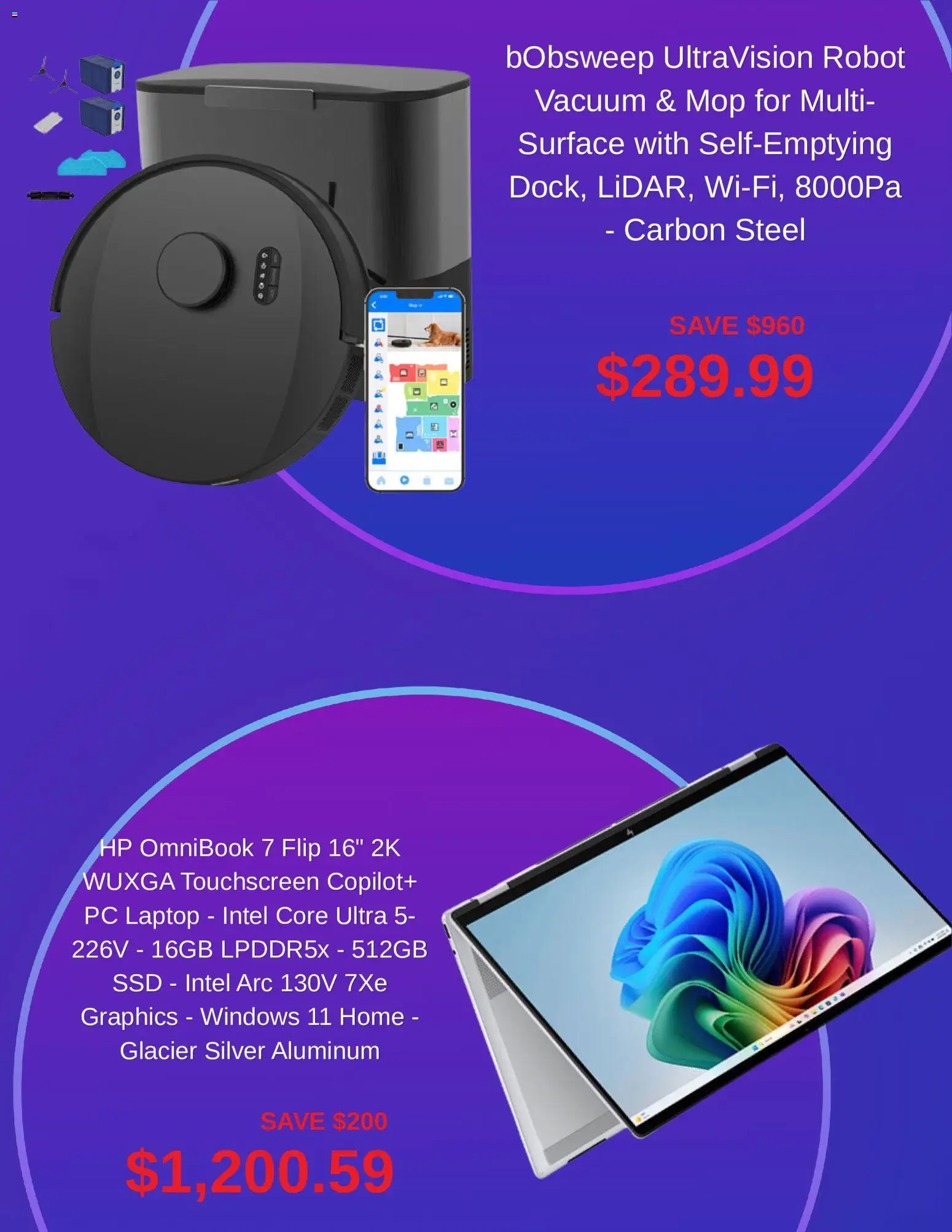 Best Buy flyer valid from Sep 7, 2026 | Page: 2 | Products: Mop, PC, Laptop, Robot