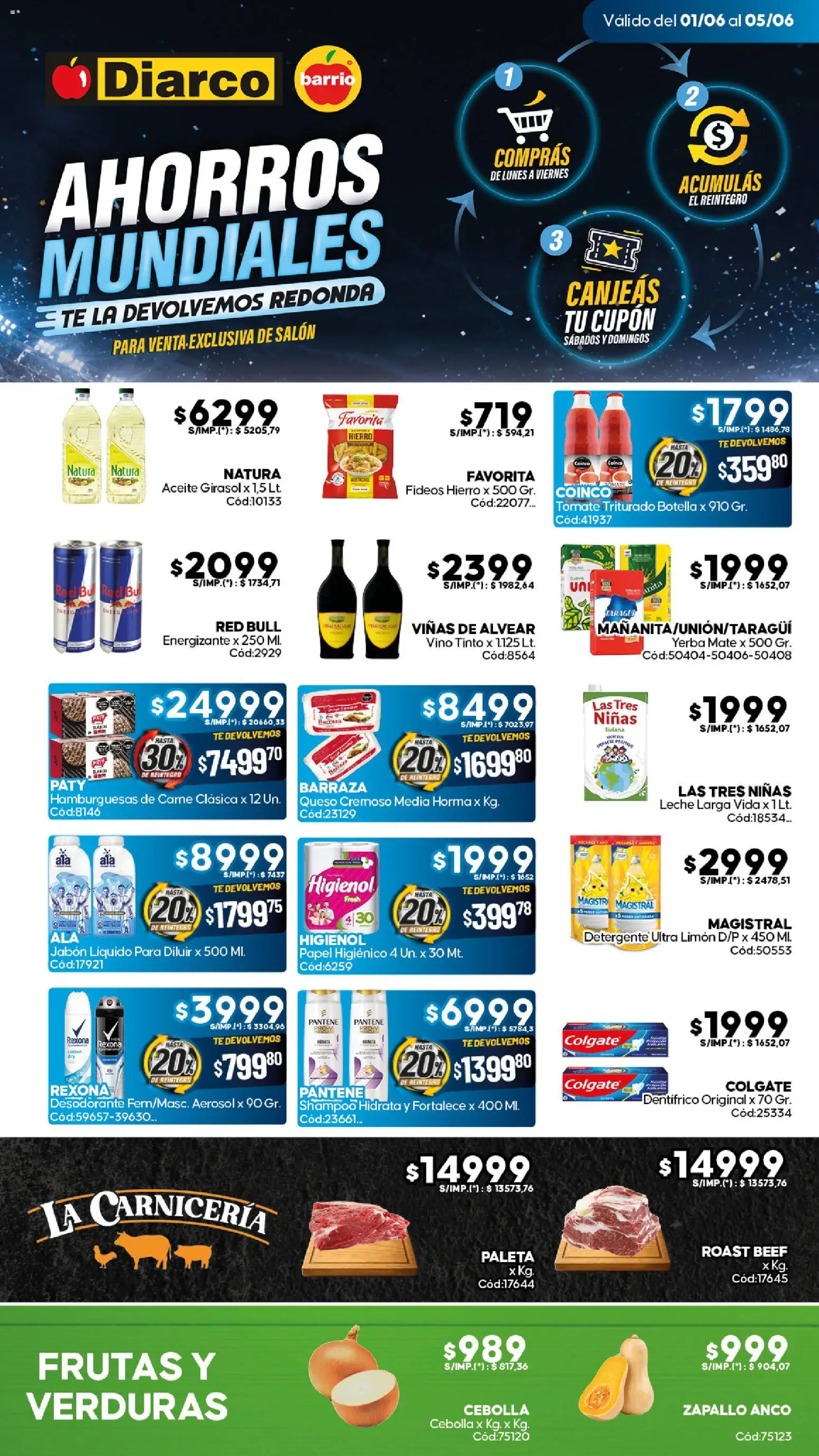 Diarco - Ofertas Diarco Barrio │ válido desde el 01.06.2026 | Página: 1 | Productos: Yerba, Tomate, Queso, Vino