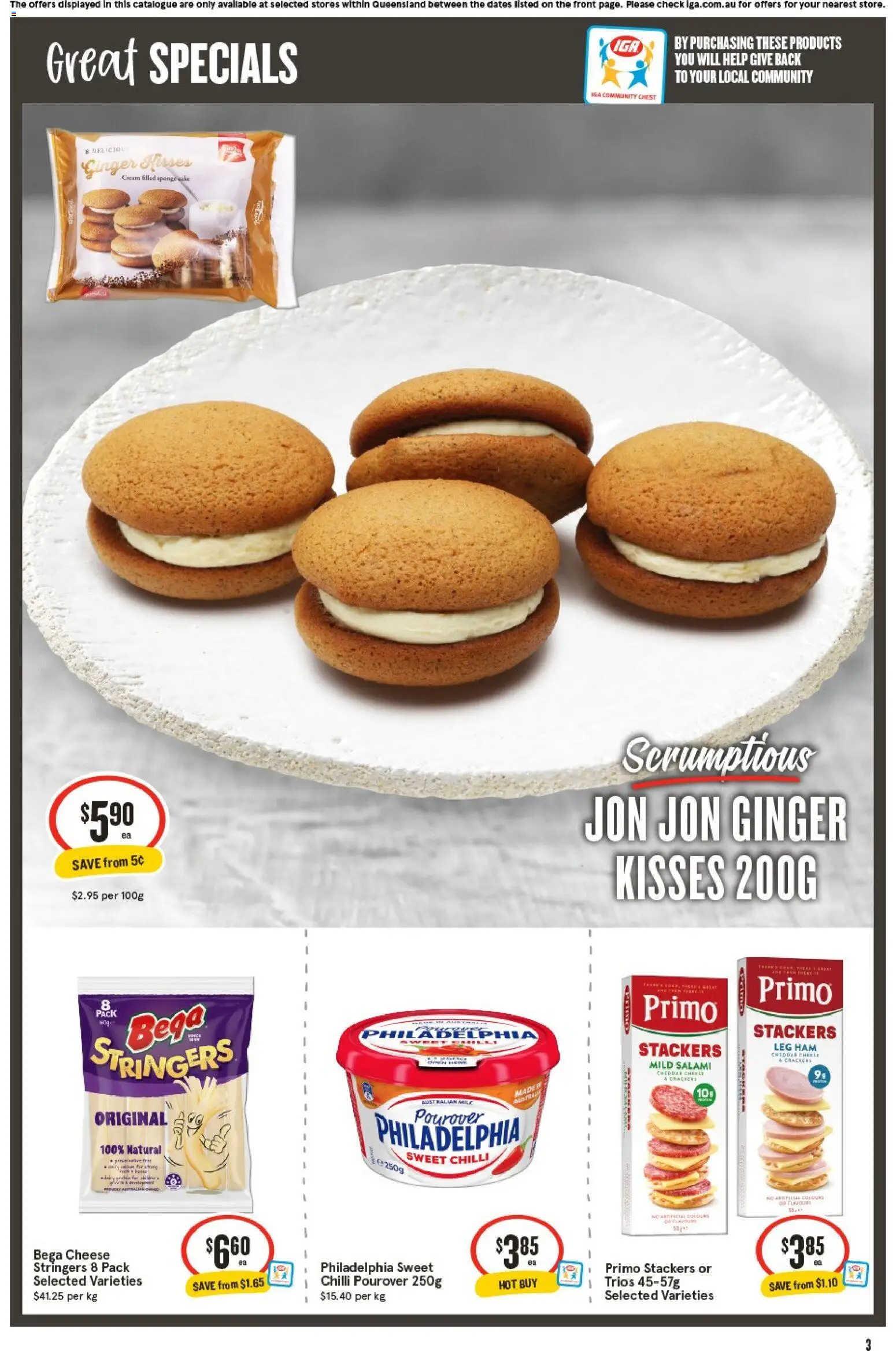 IGA catalogue - valid from 05/08/2026 | Page: 4 | Products: Cheese, Cream, Sponge, Chilli