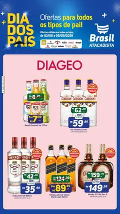 Brasil Atacadista ofertas Dia dos Pais - Pré-Visualização do folheto da loja Brasil Atacadista, válido de 03/08/2026 | Página: 7 | Produtos: Whisky, Gin, Heineken, Bebida